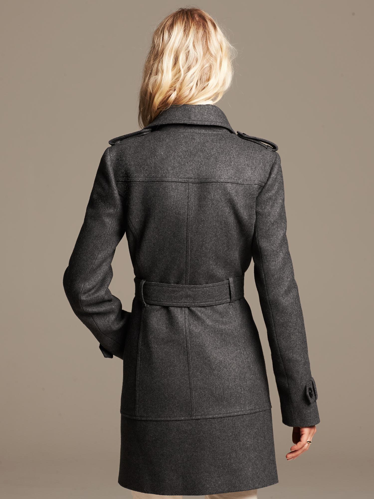 Charcoal Wool Trench