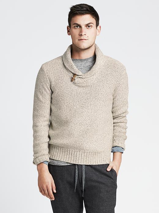 Marled Toggle Pullover Banana Republic