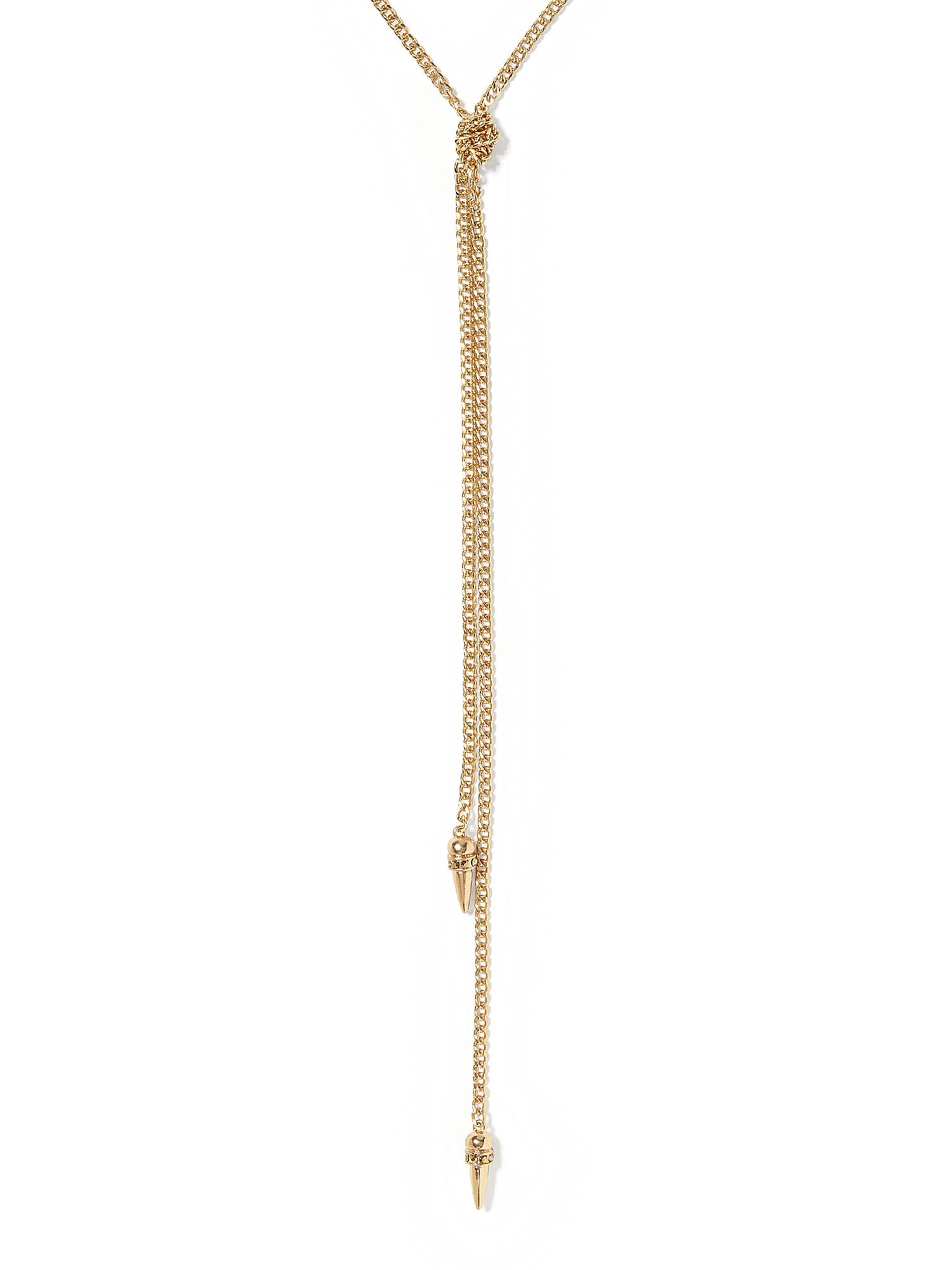 Gilded Lariat Necklace
