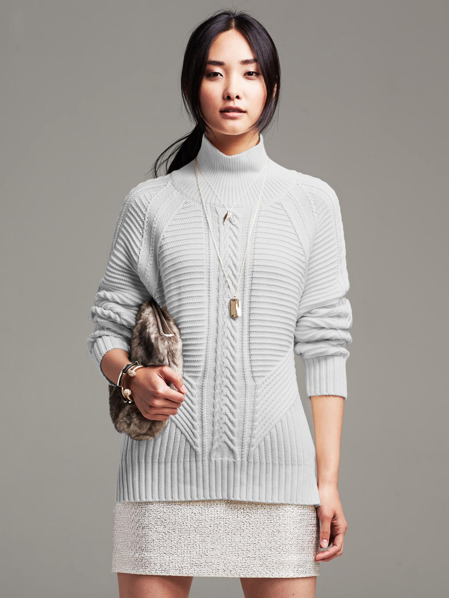 Mixed Cable-Knit Pullover