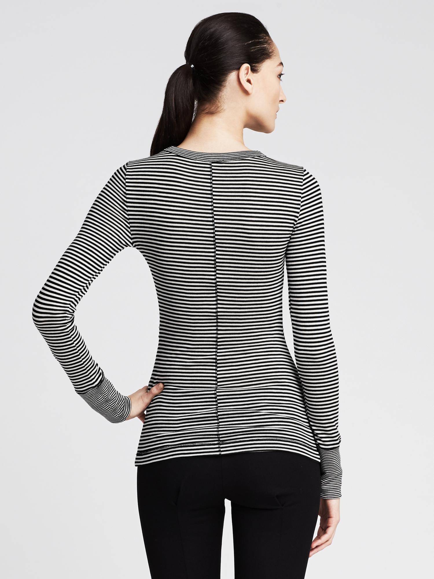 Striped Ruched Tee
