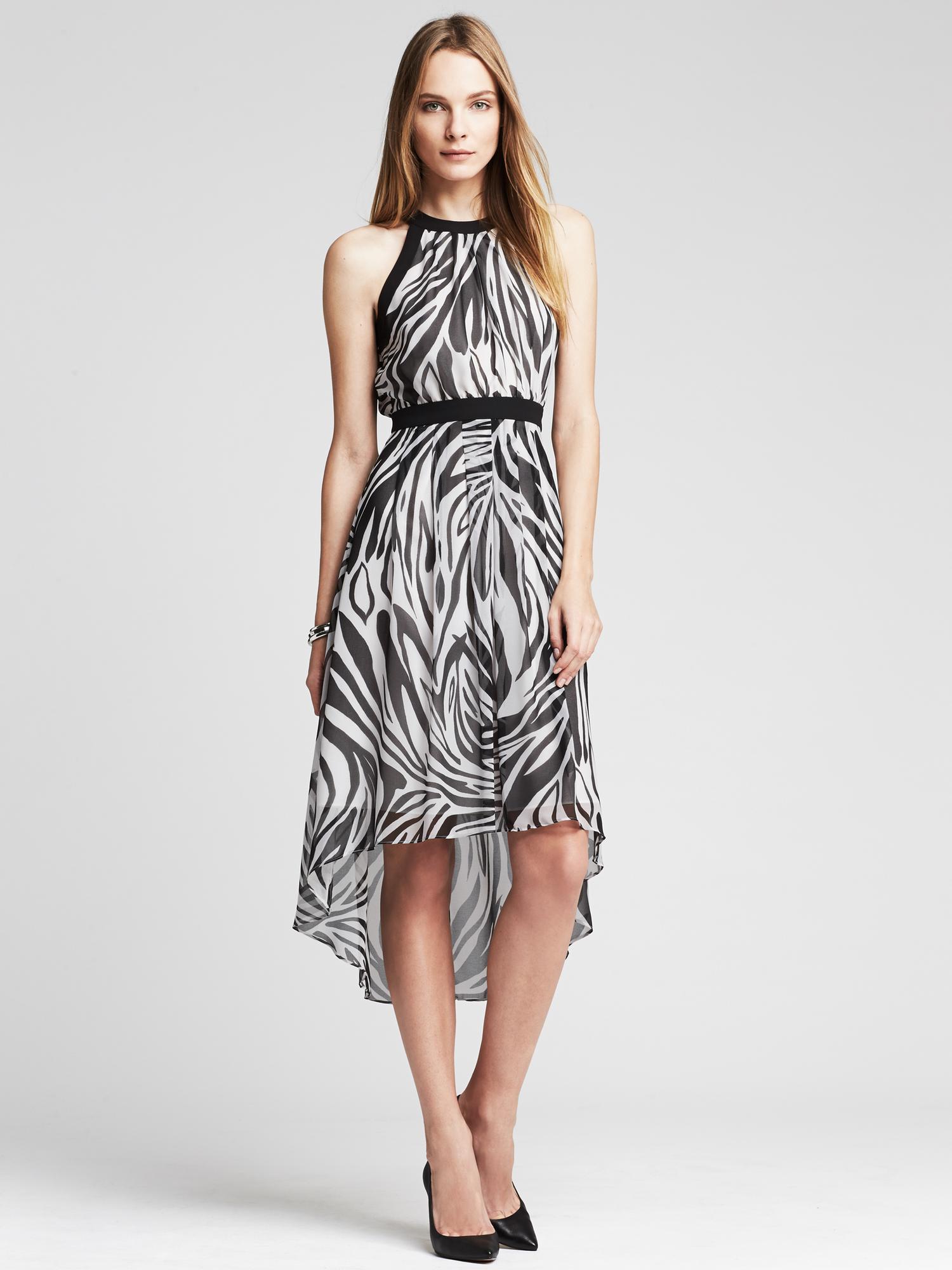 Heritage Zebra High-Low Patio Dress