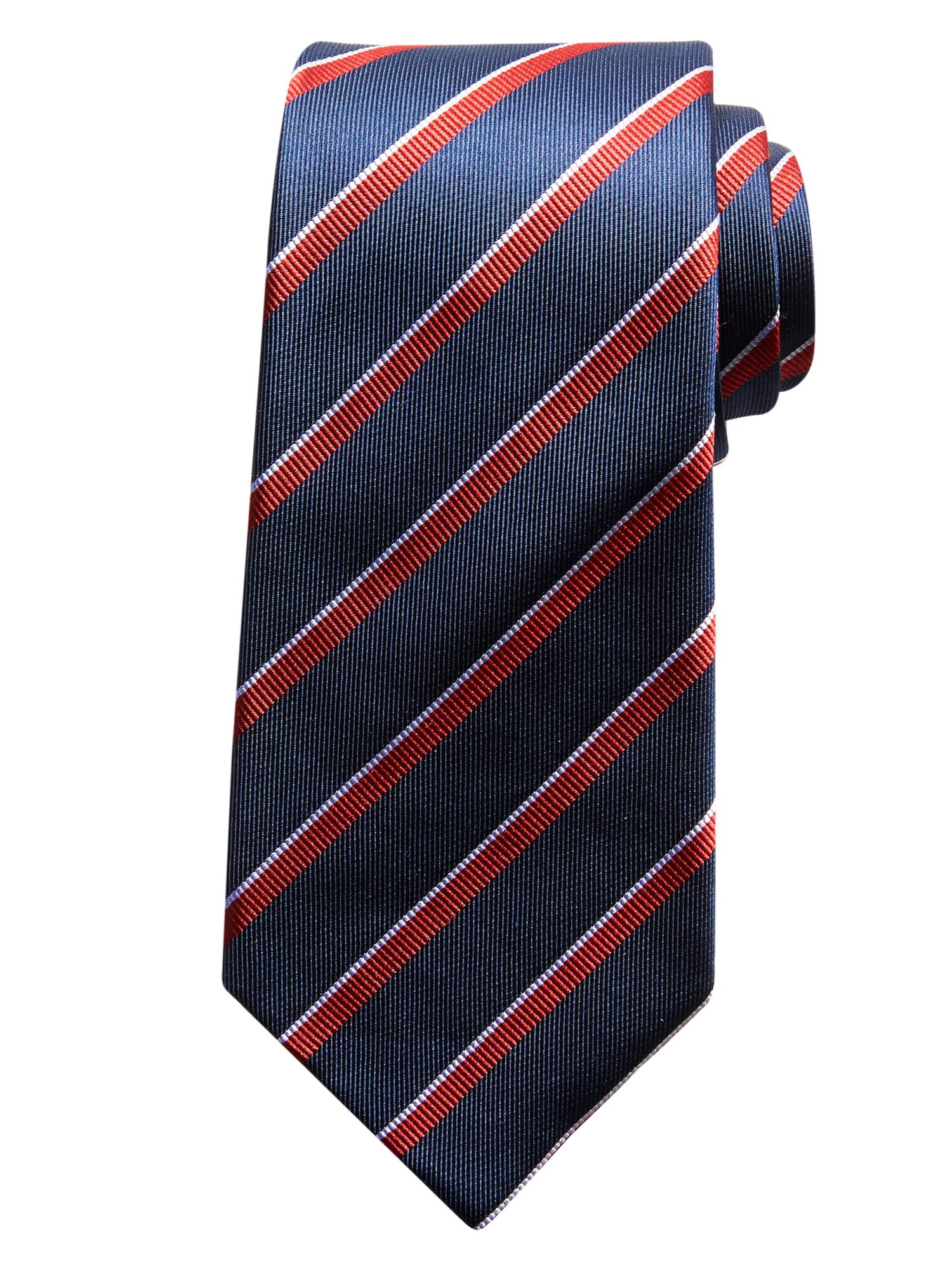 Two-Color Striped Silk Tie