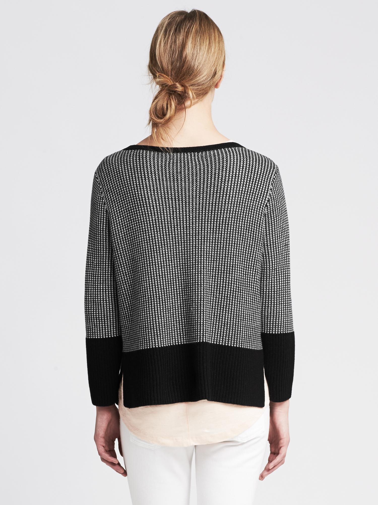 Textured Colorblock Pullover