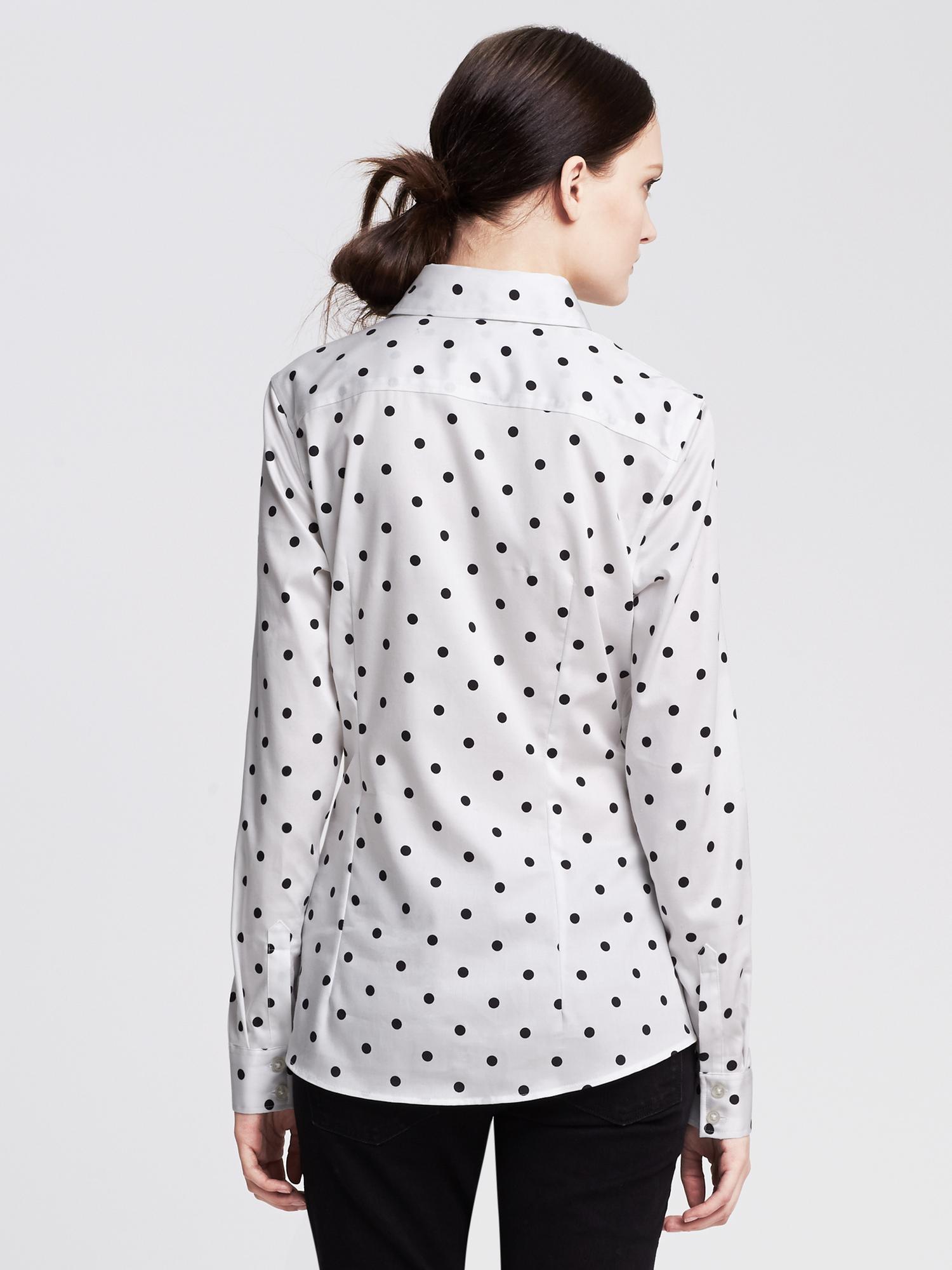 Fitted Non-Iron Dot Shirt