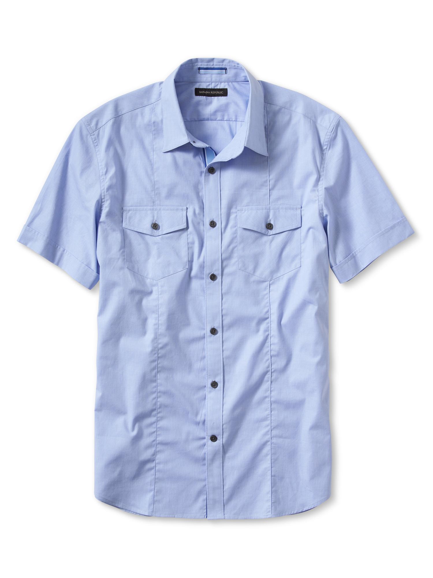Slim-Fit Short-Sleeve Utility Shirt