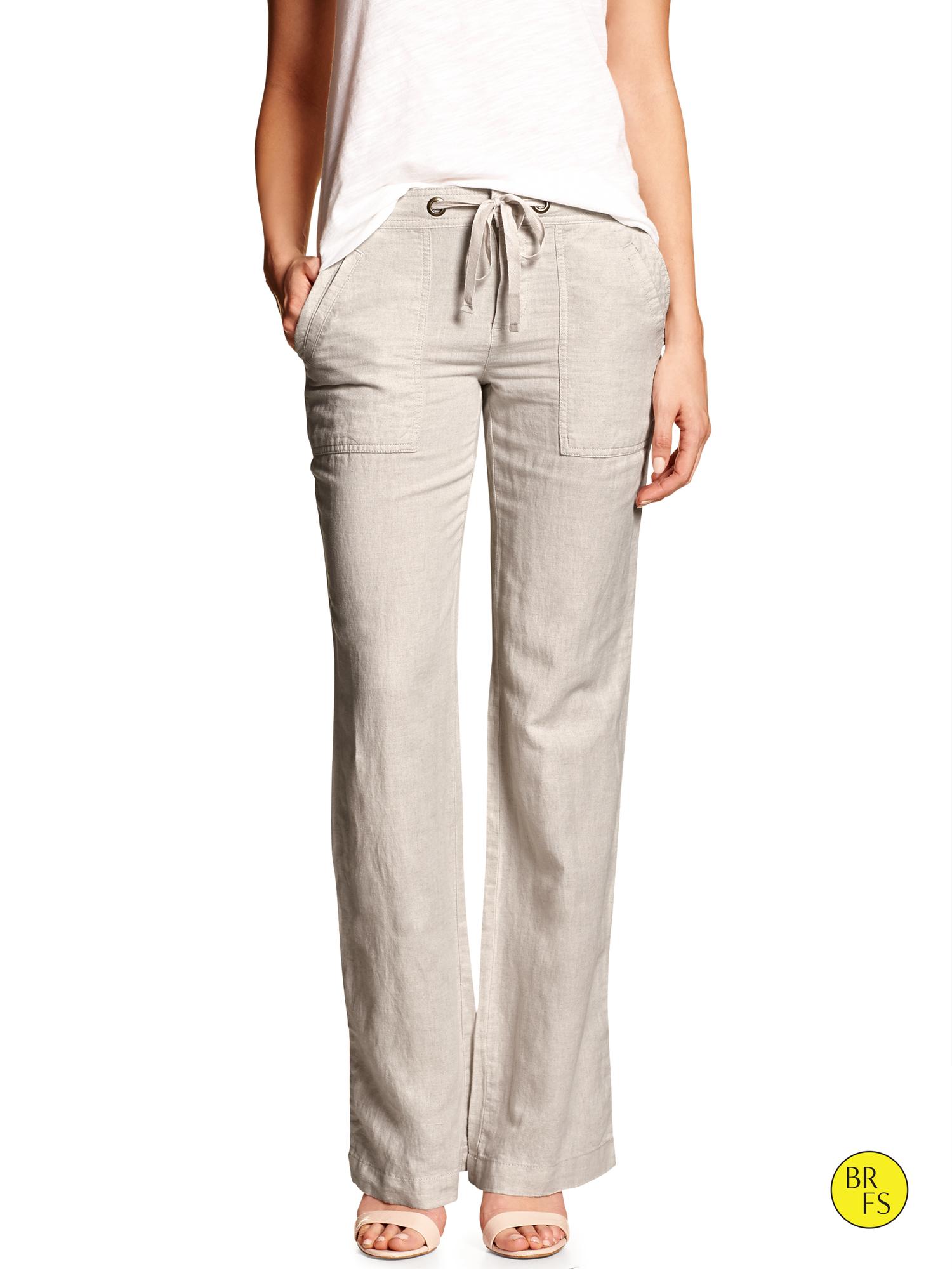 Factory Linen/Cotton Drawcord Pant