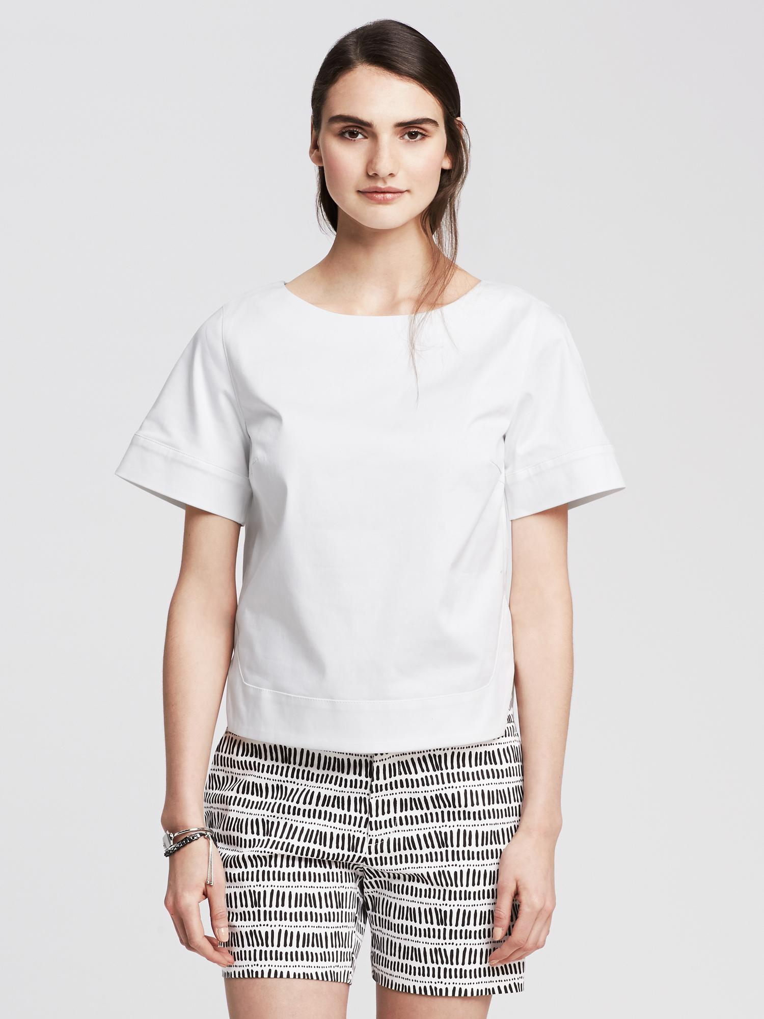 Sateen Cropped Top