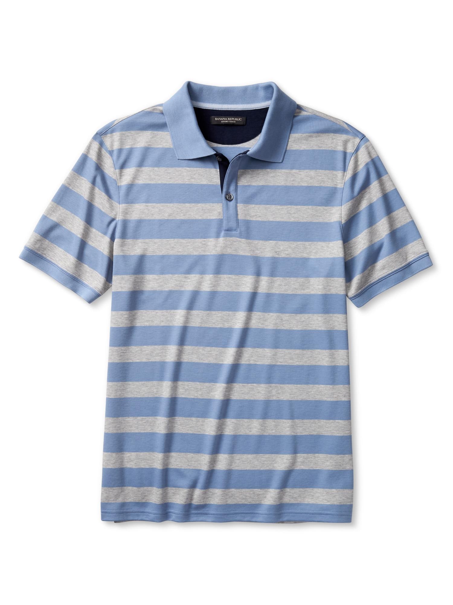 Luxe-Touch Jaspe Stripe Polo