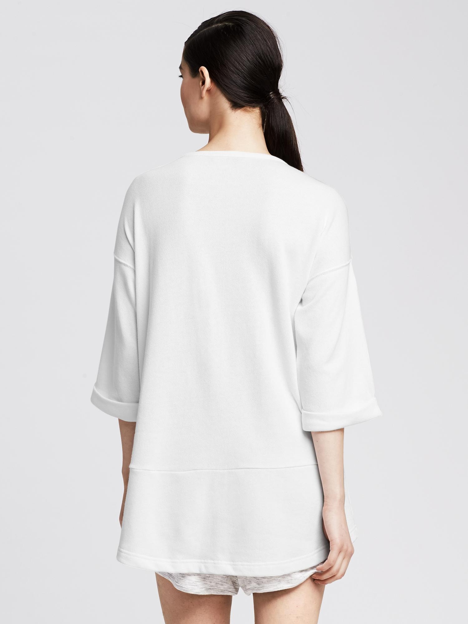 White High/Low Sweatshirt