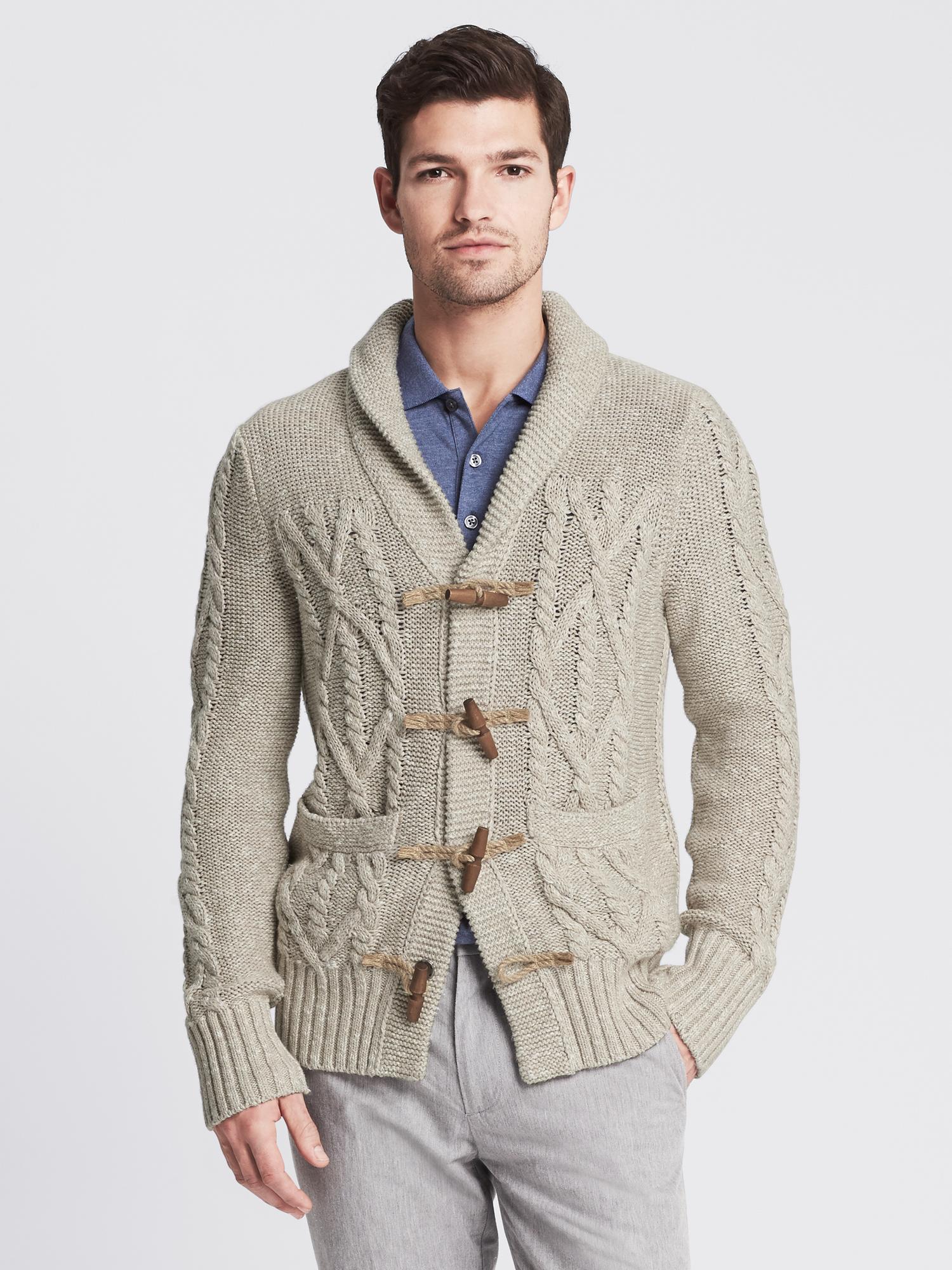 Heritage Cable-Knit Toggle Cardigan