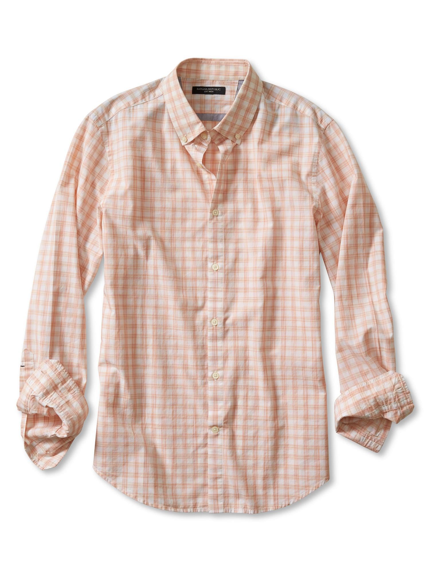 Tailored Slim-Fit Soft-Wash Bold Gingham Shirt