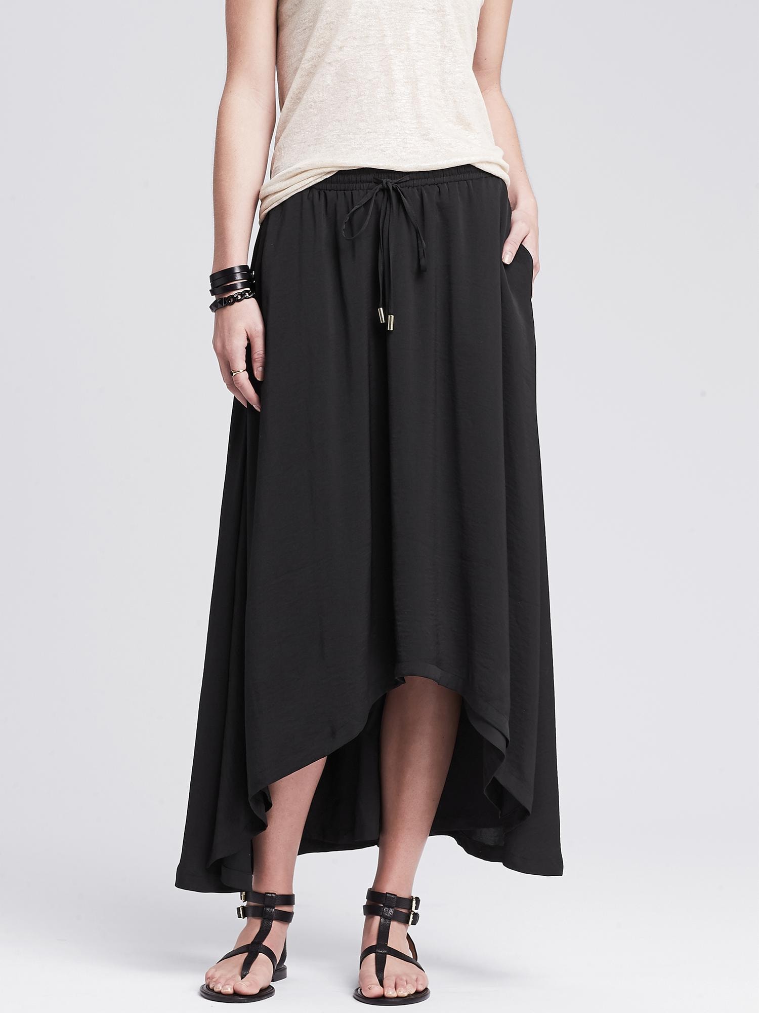 High/Low Midi Skirt