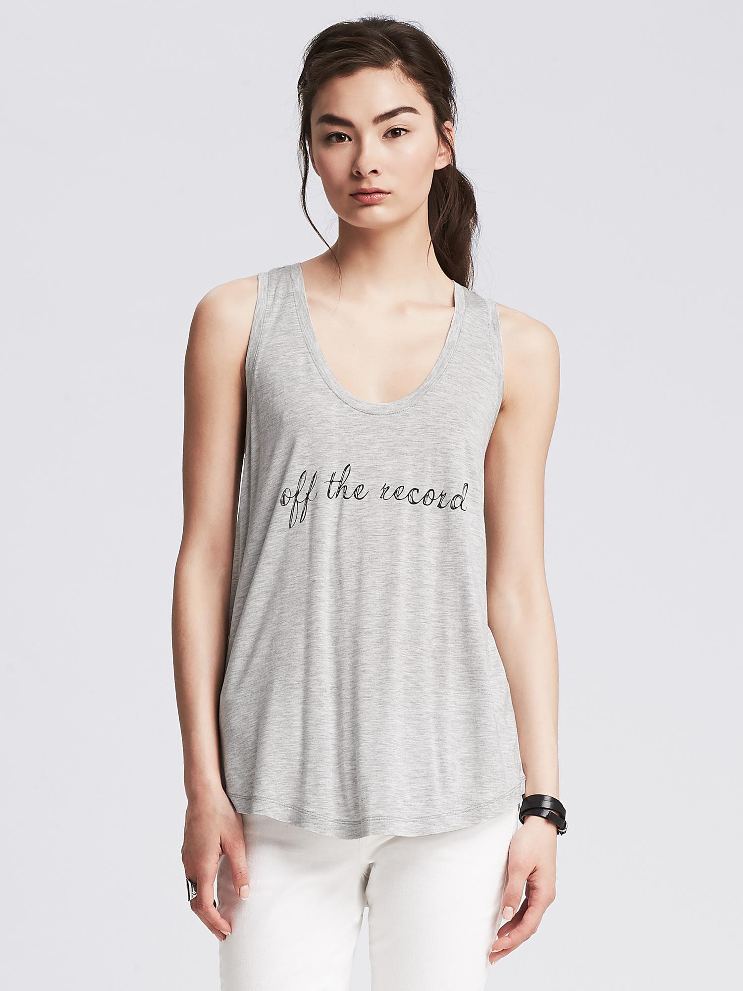 "Off the Record" Graphic Tank