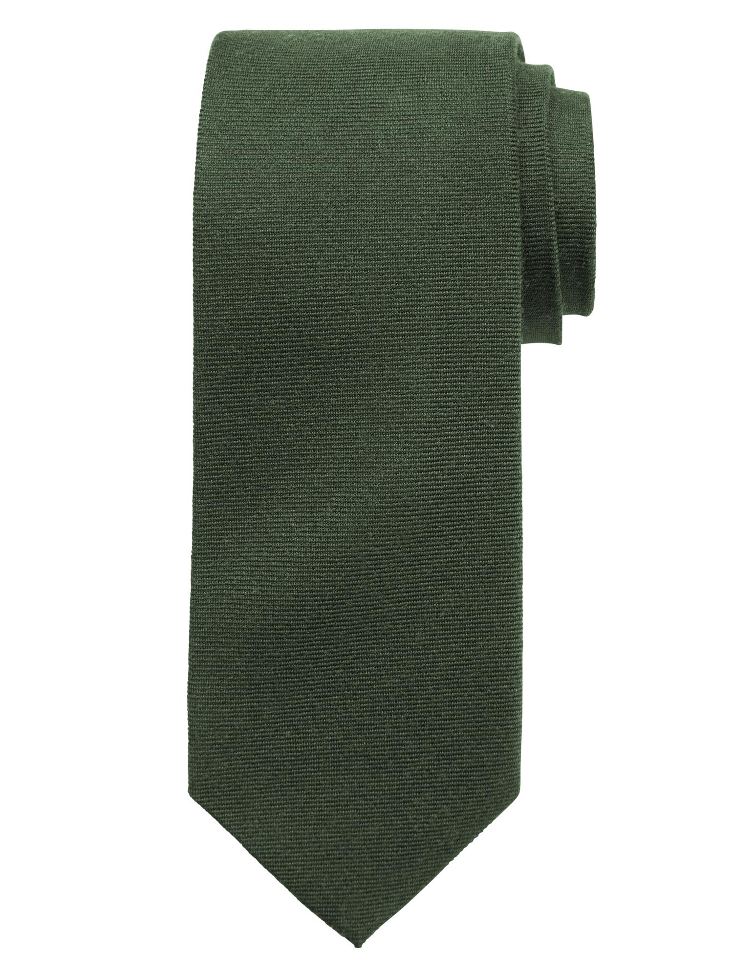 Green Wool/Silk Tie