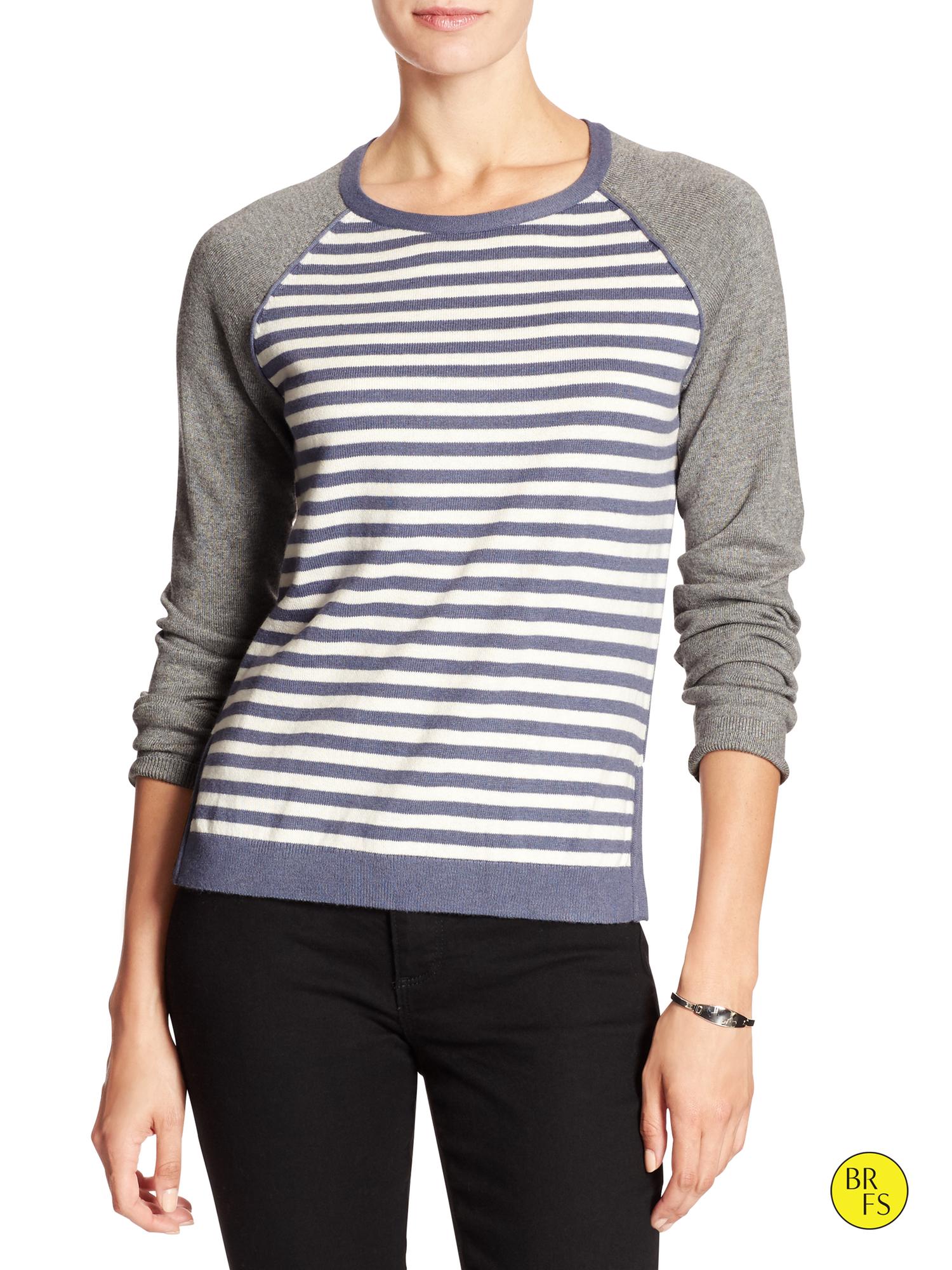 Factory Colorblock-Stripe Sweater