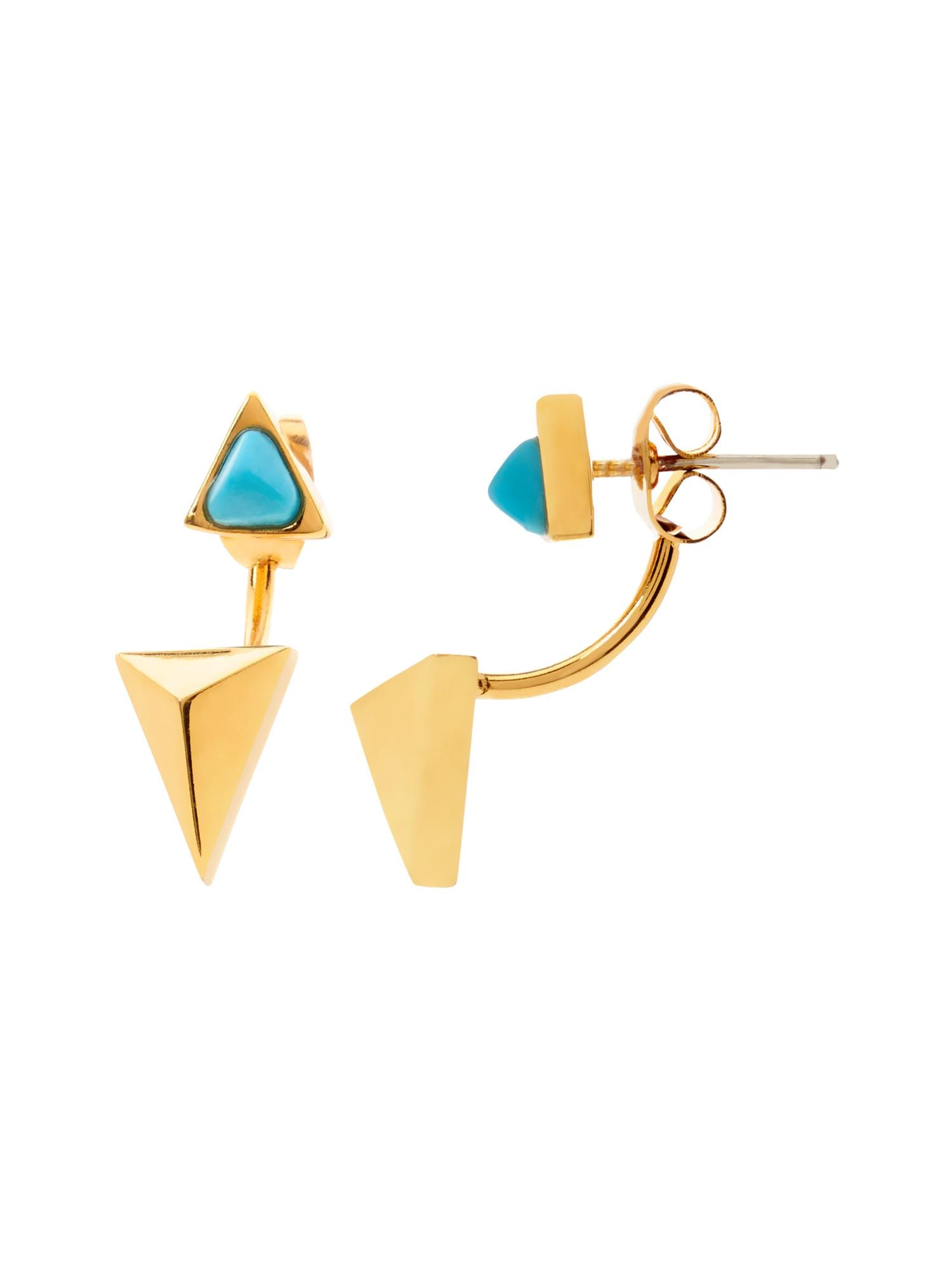 Turquoise Triangle Earring