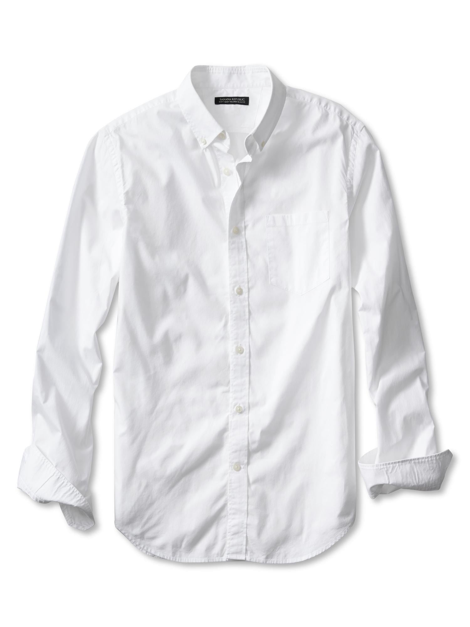 Tailored Slim-Fit Custom 078 Wash White Shirt