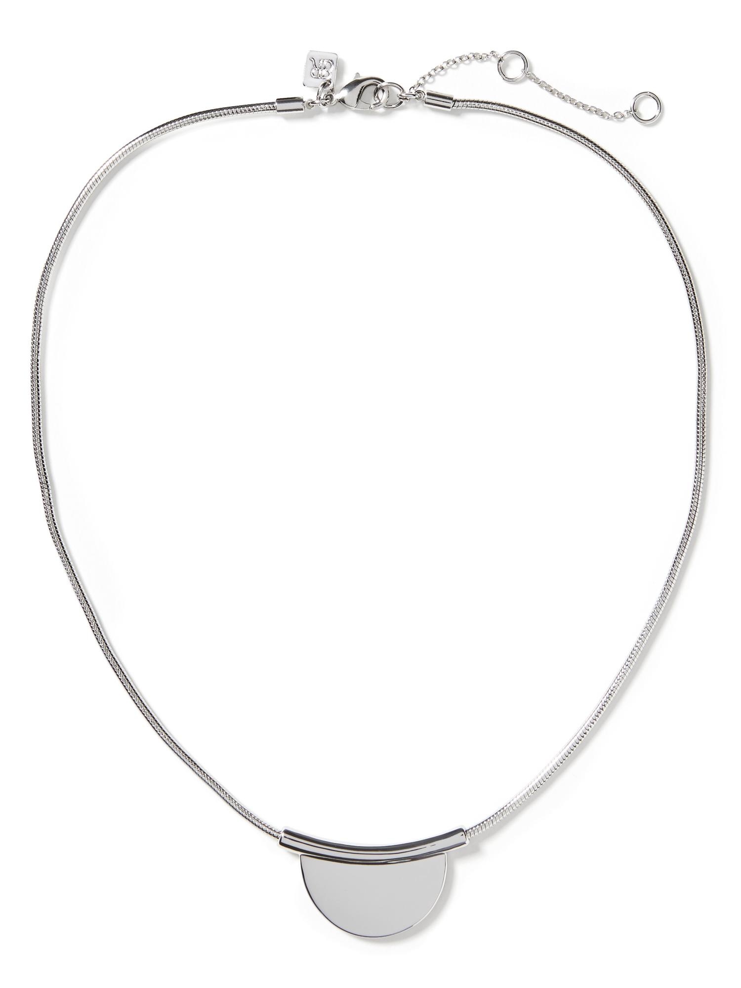 Half-Circle Pendant Necklace