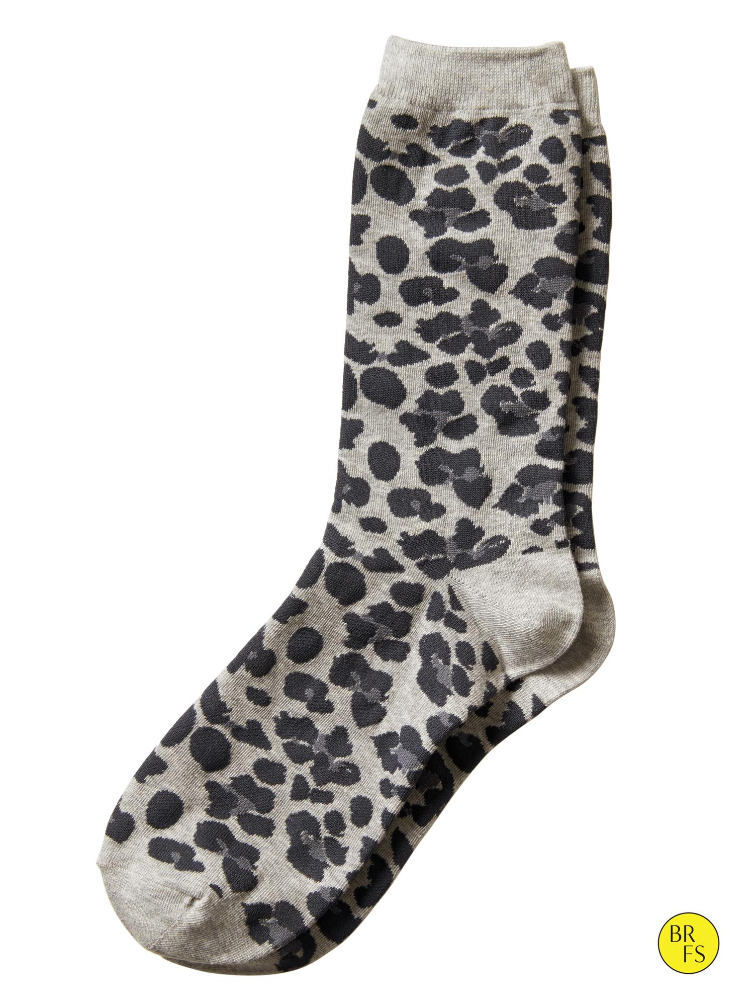 Factory Cheetah-Print Sock