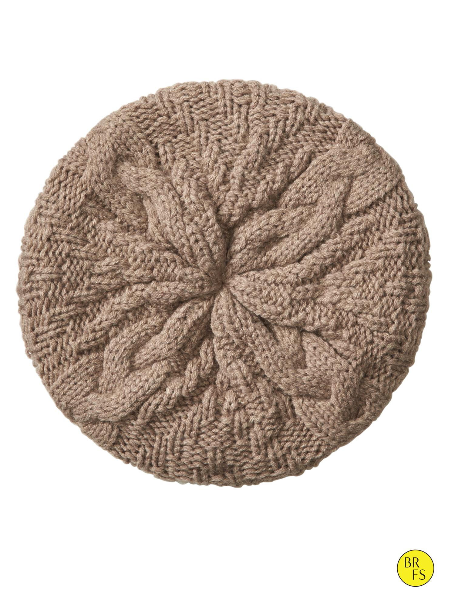 Factory Cable-Knit Beret