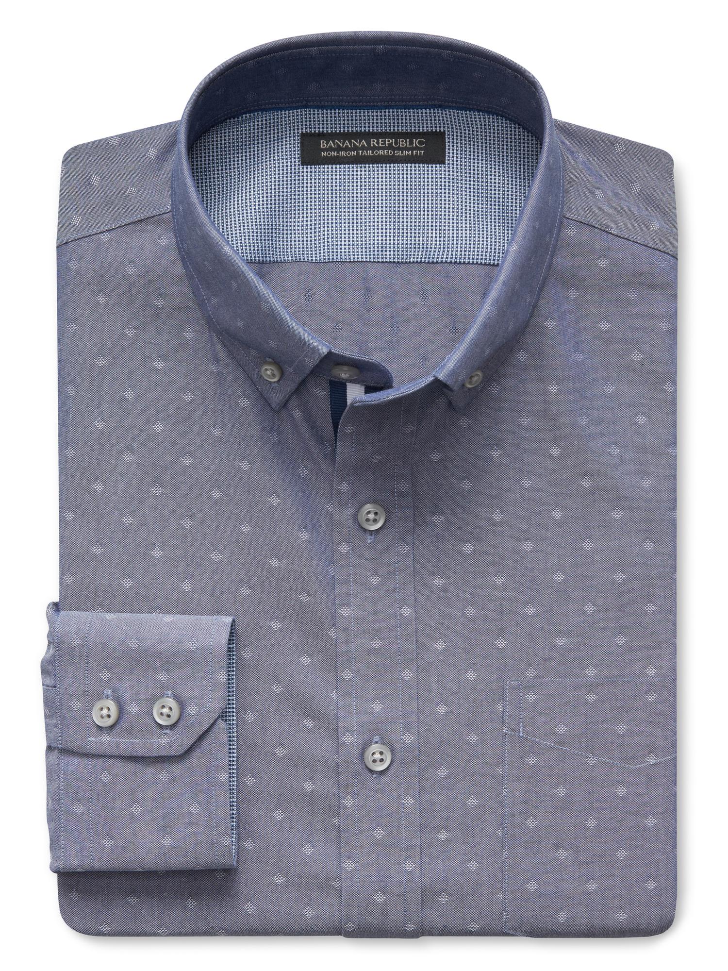 Tailored Slim-Fit Non-Iron Diamond Shirt