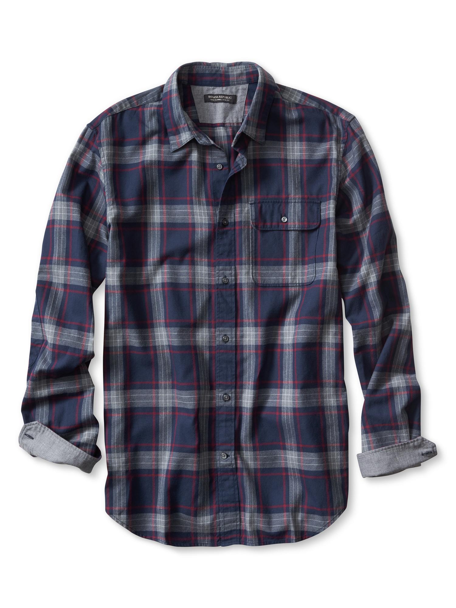 Slim-Fit Check Luxe-Flannel Shirt
