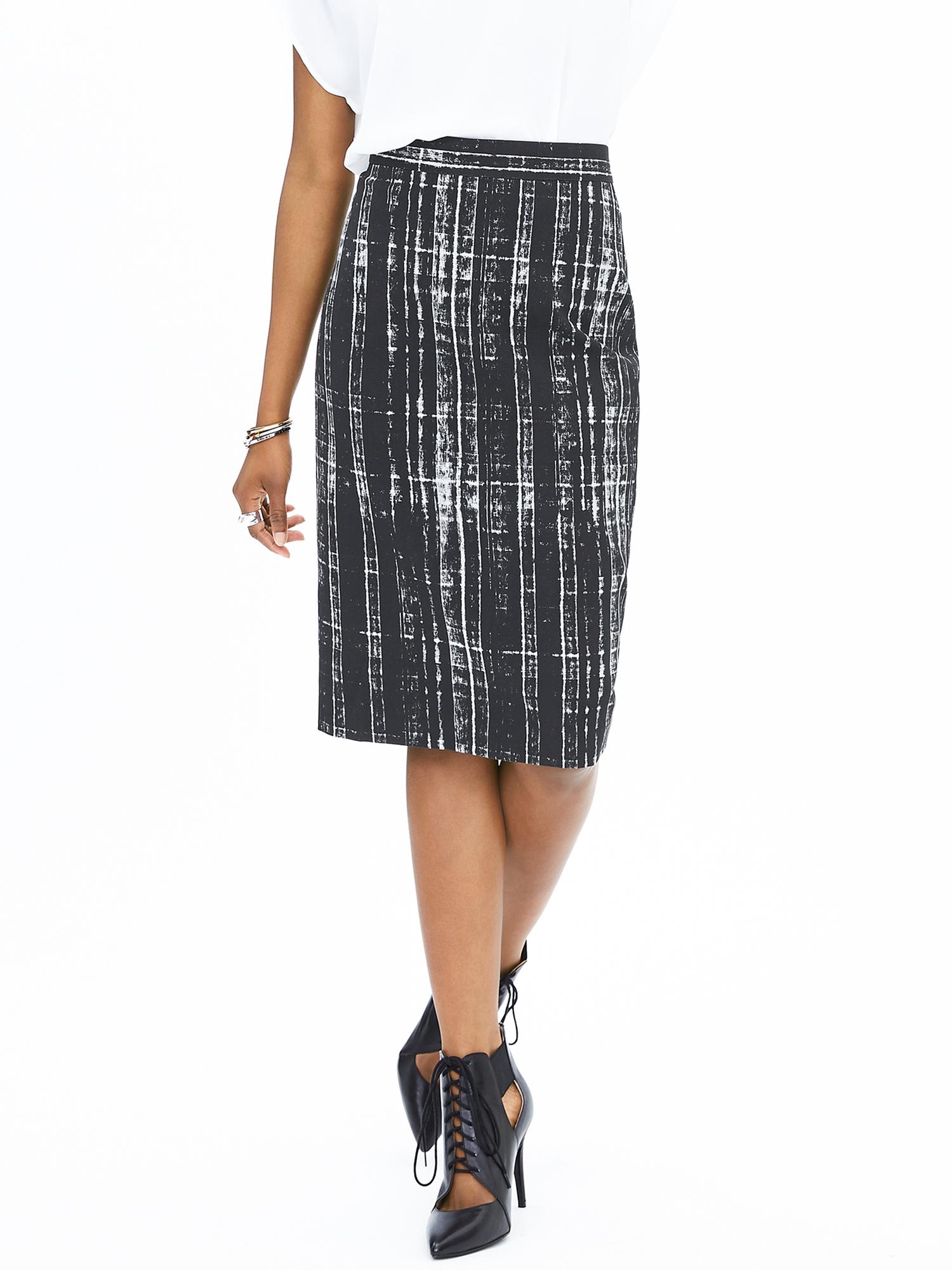 Sloan-Fit Printed Pencil Skirt