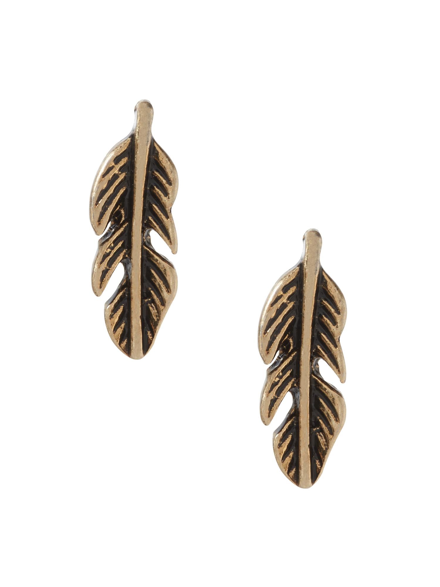 Feather Stud Earring