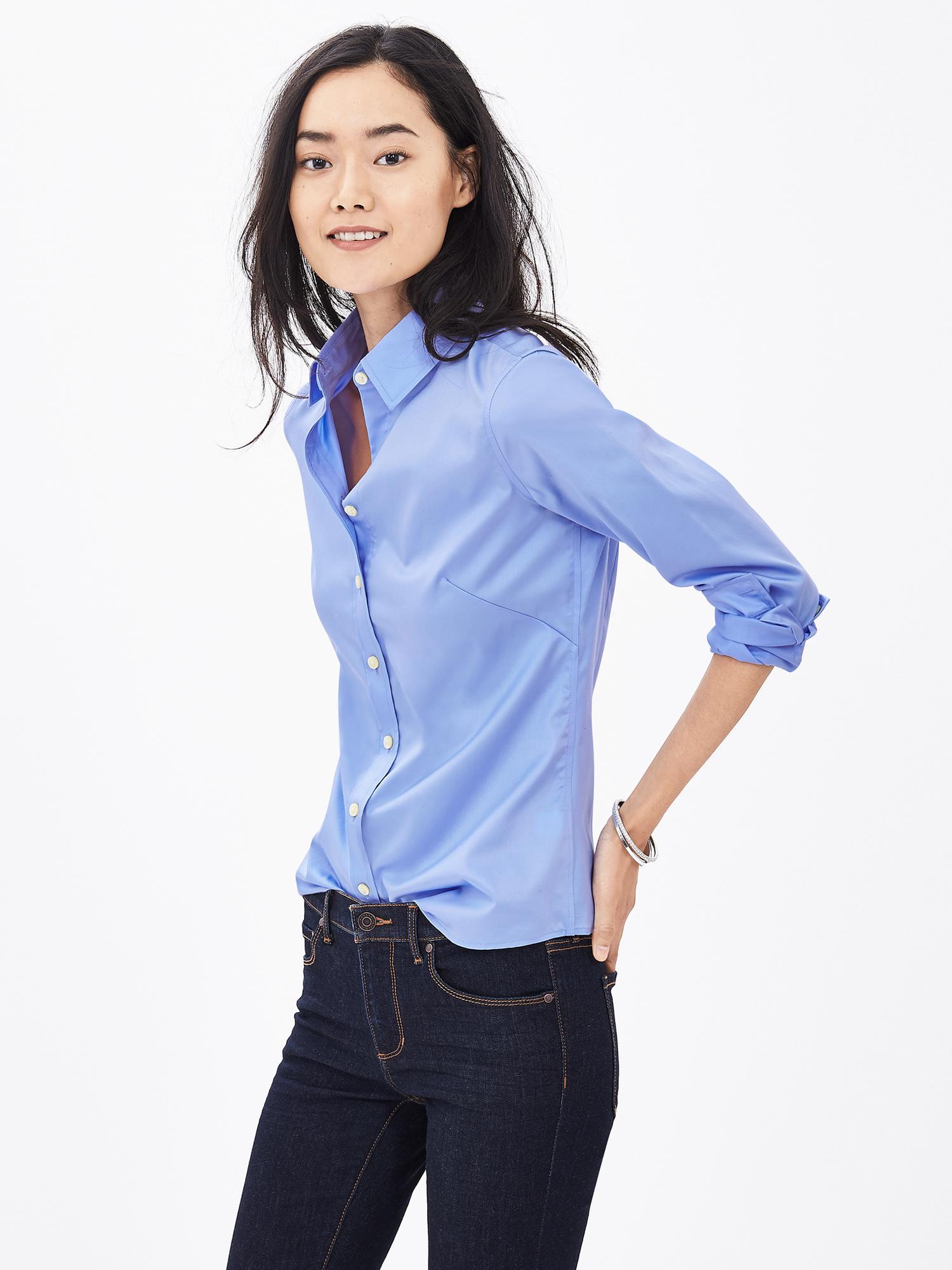 Fitted Non-Iron Sateen Shirt