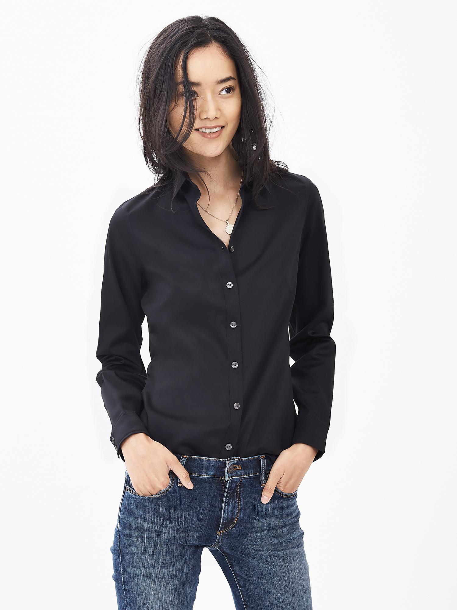 Fitted Non-Iron Sateen Shirt
