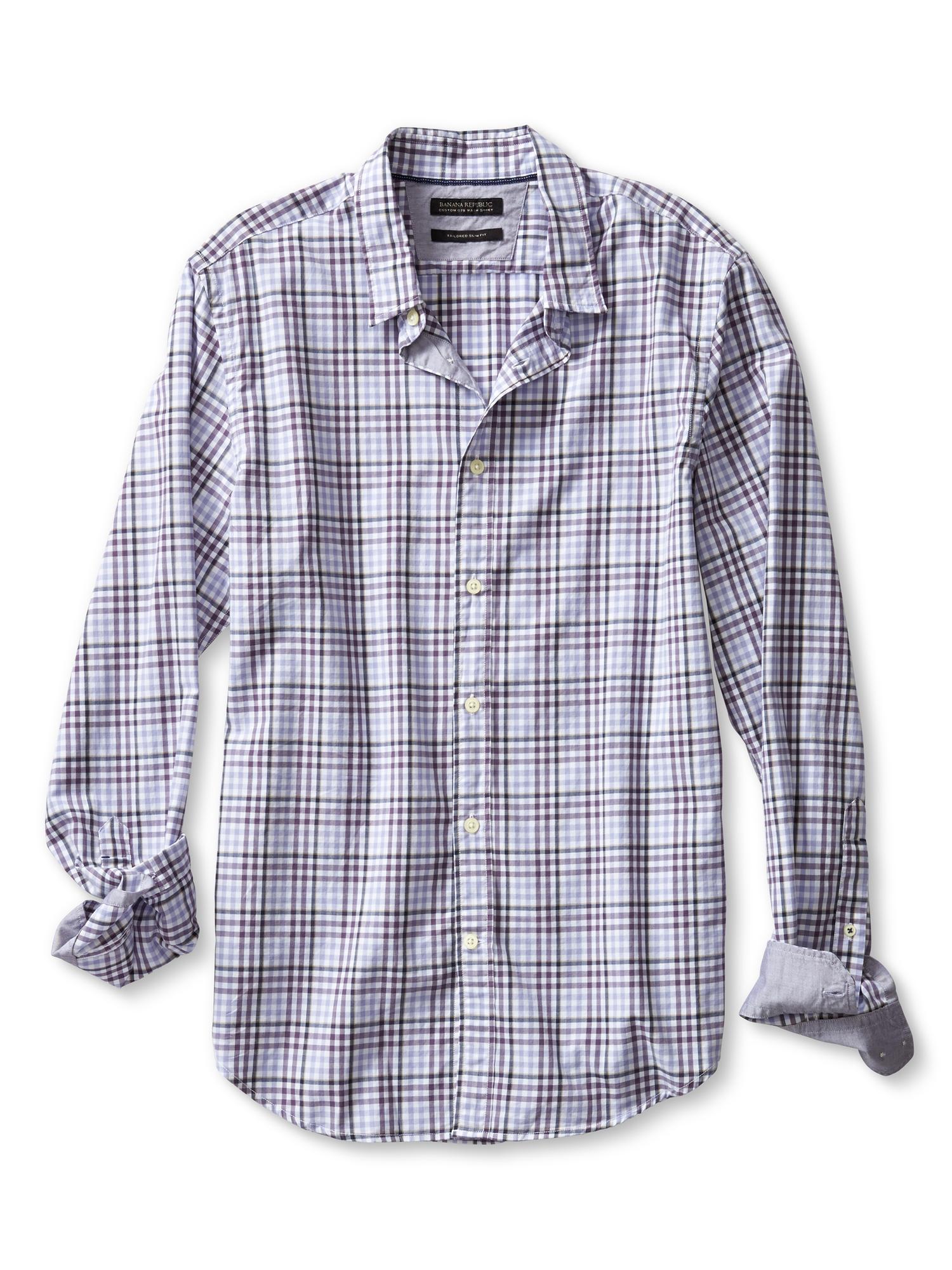 Tailored Slim-Fit Custom 078 Wash Multi-Gingham Shirt