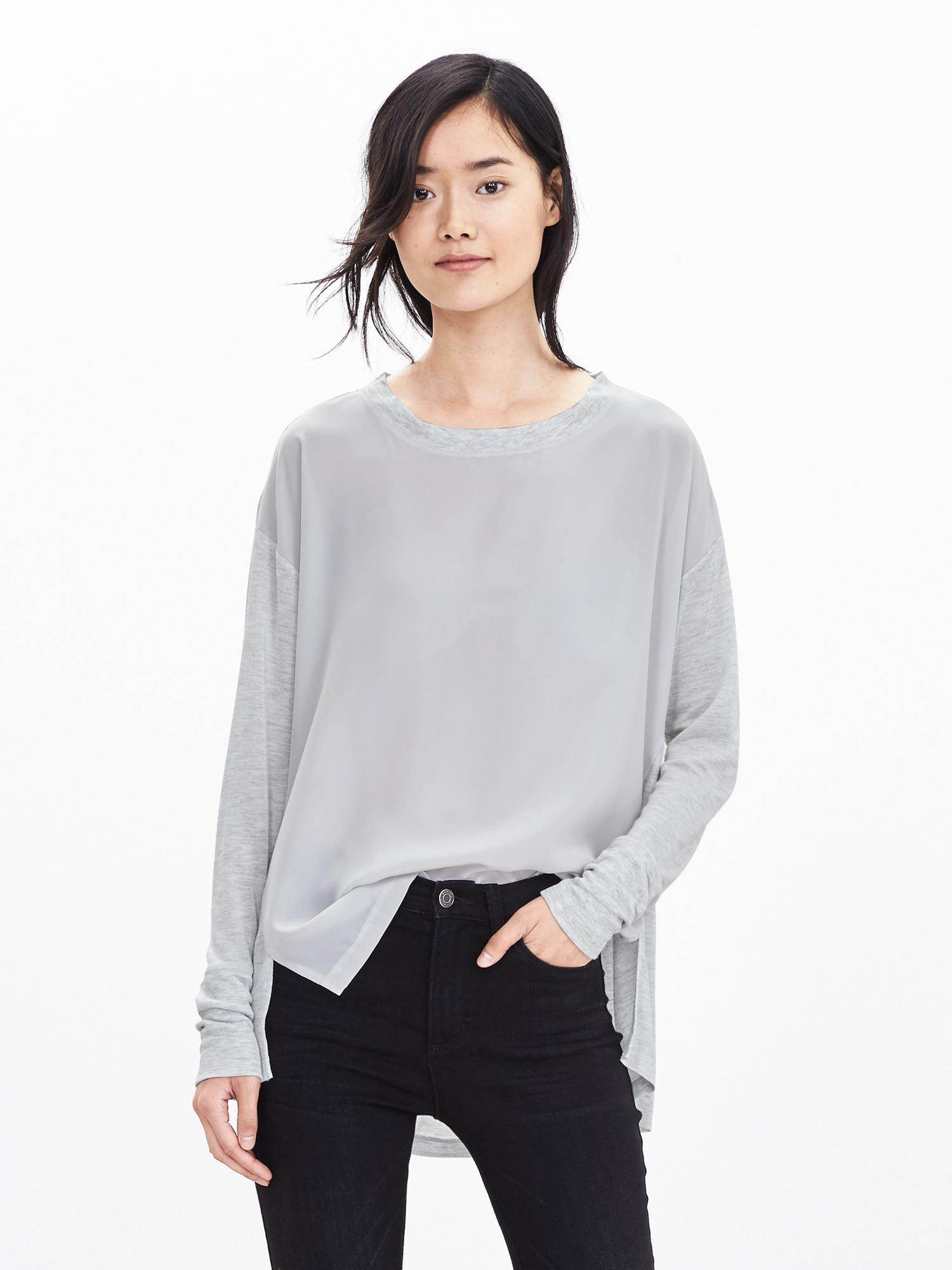 Gray Ribbed Pullover