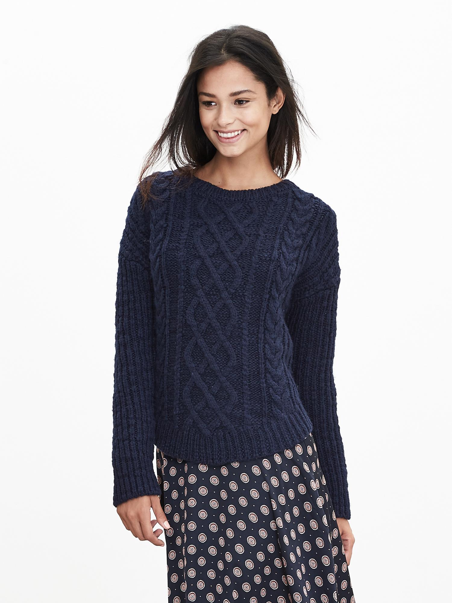 Chunky Cable-Knit Sweater Pullover