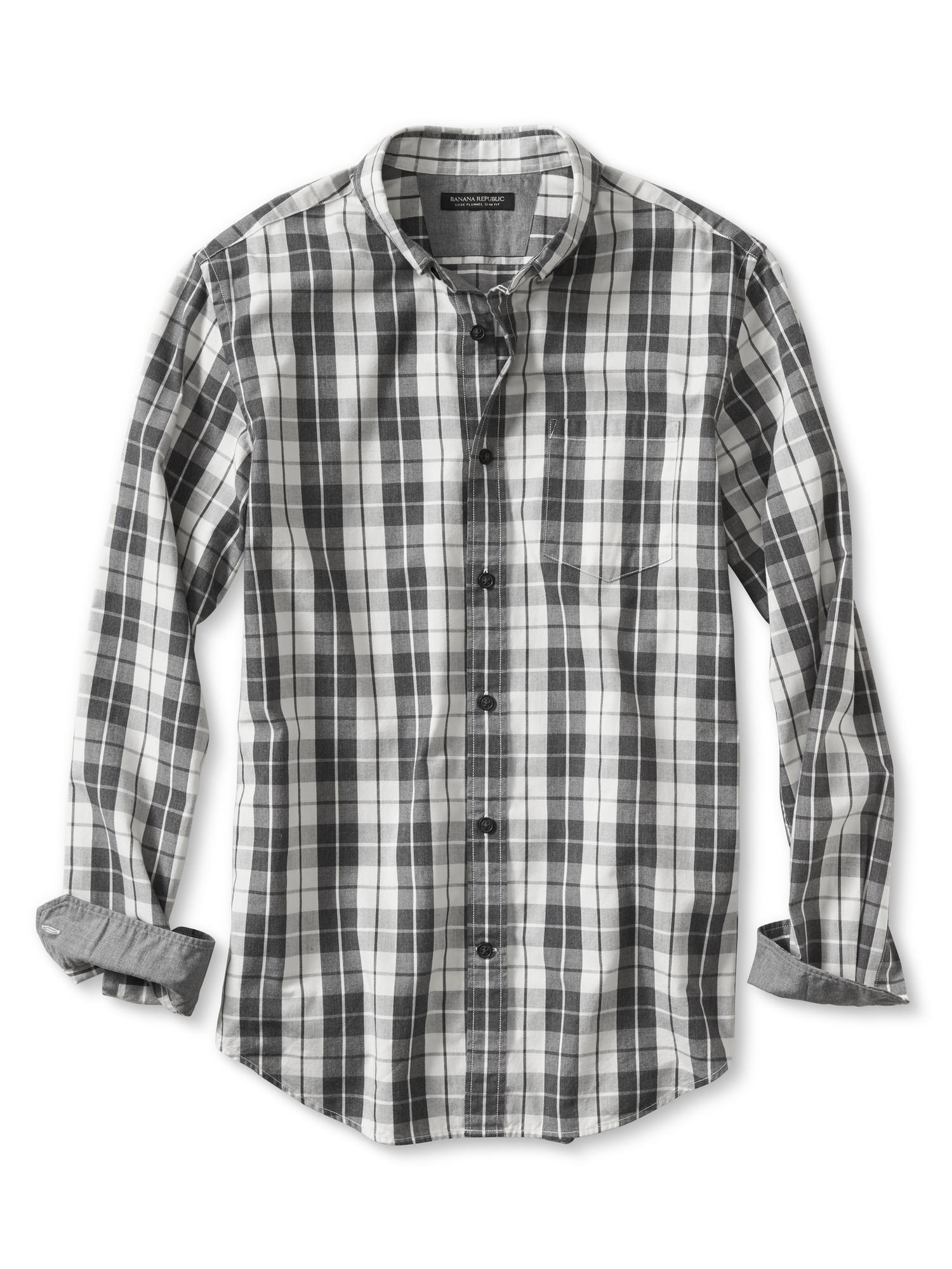 Slim-Fit Graphic Check Luxe-Flannel Oxford