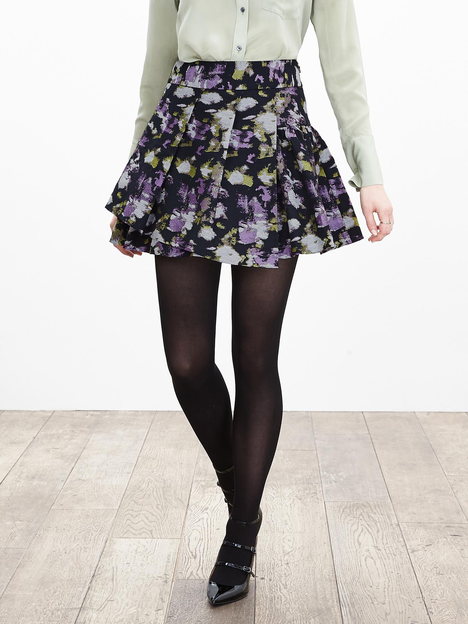 Floral Jacquard Full Skirt