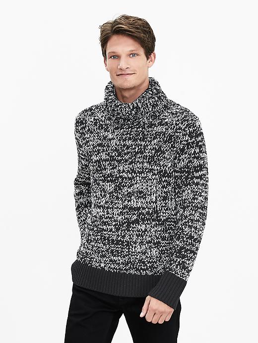 Marled Turtleneck Pullover Banana Republic