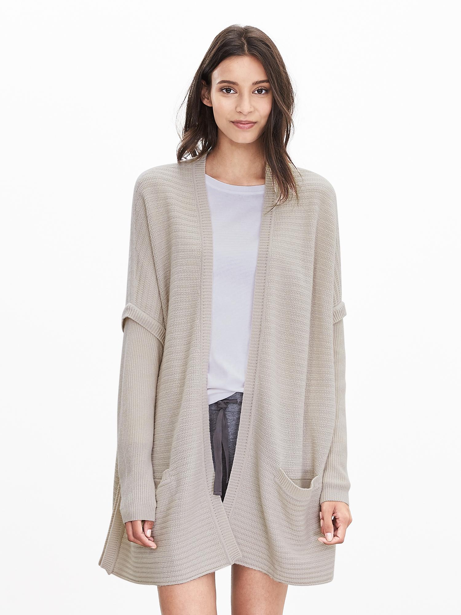 Todd & Duncan Cashmere Layered Open Cardigan