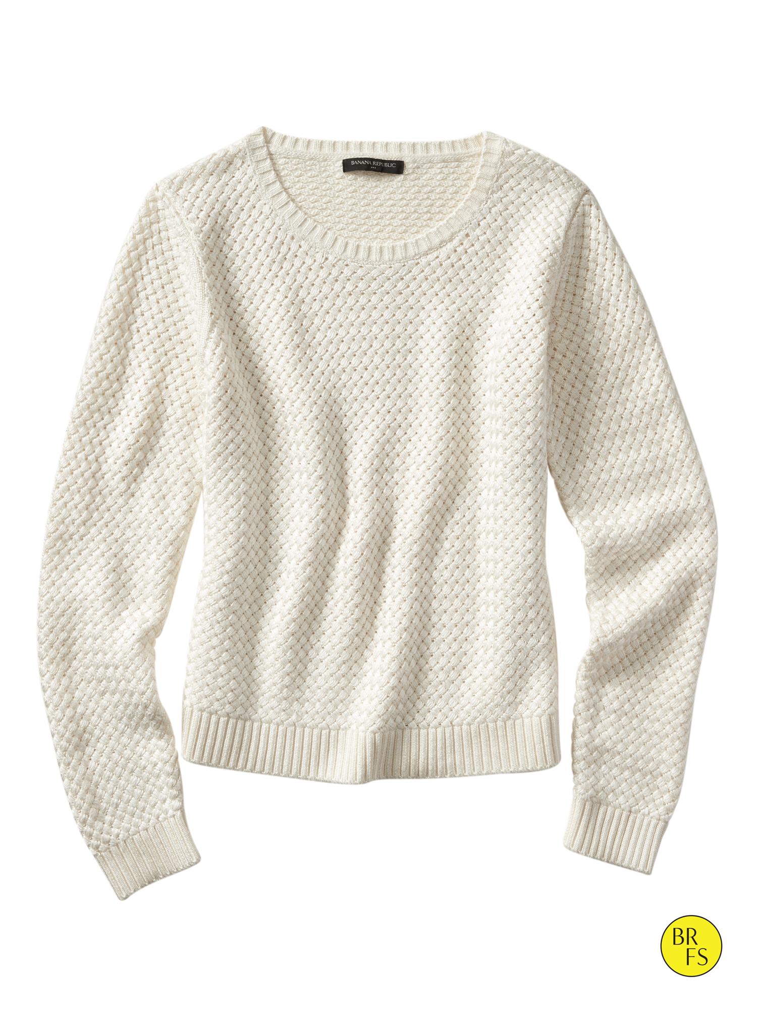 Factory Basket-Weave Sweater