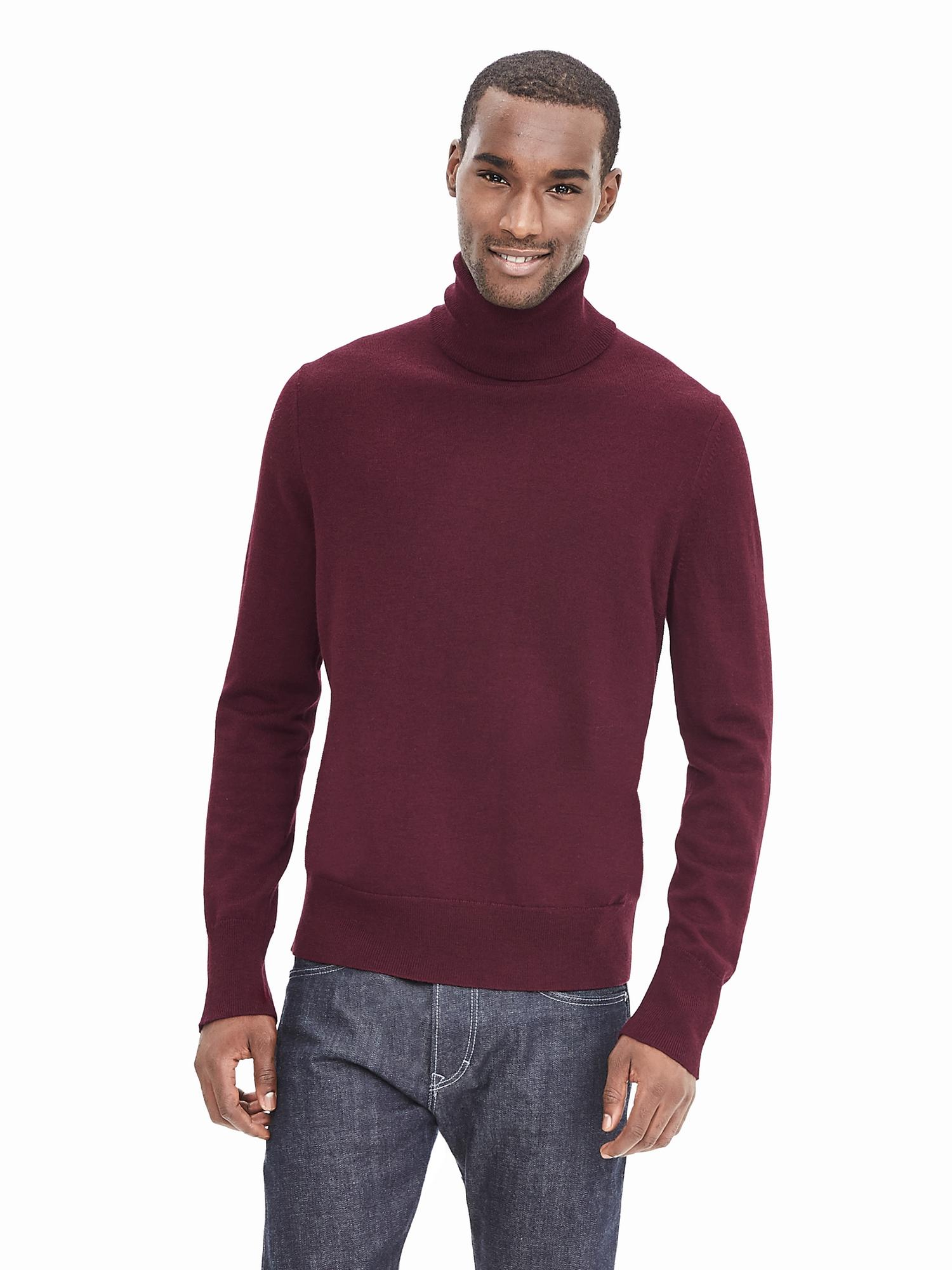 Extra-Fine Merino Wool Sweater Turtleneck