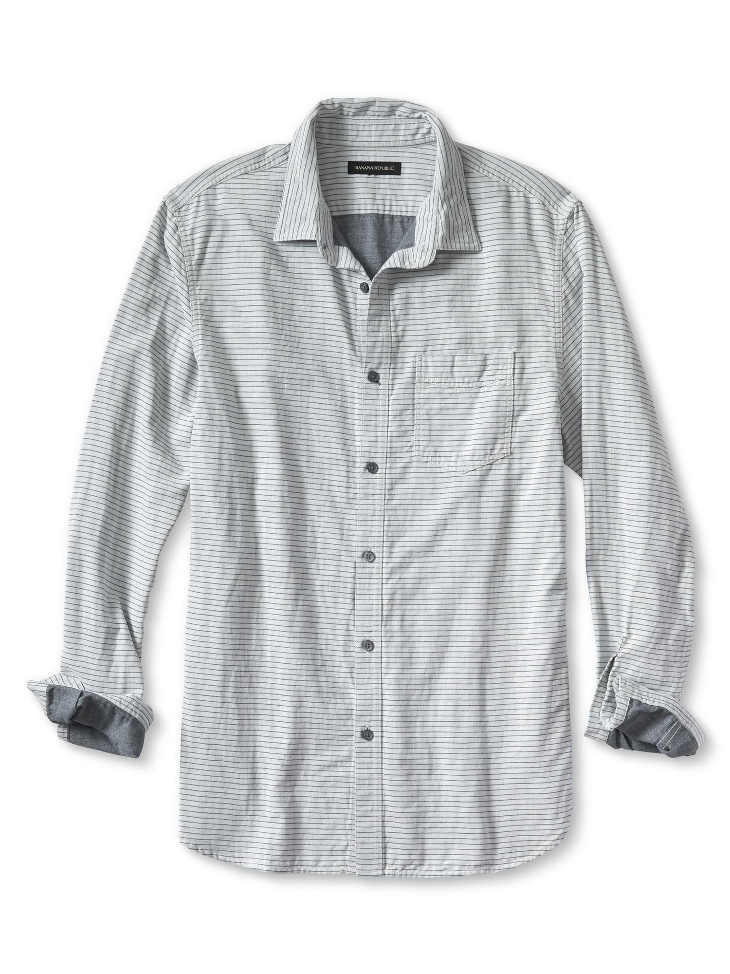 Grant-Fit Striped Double-Face Shirt