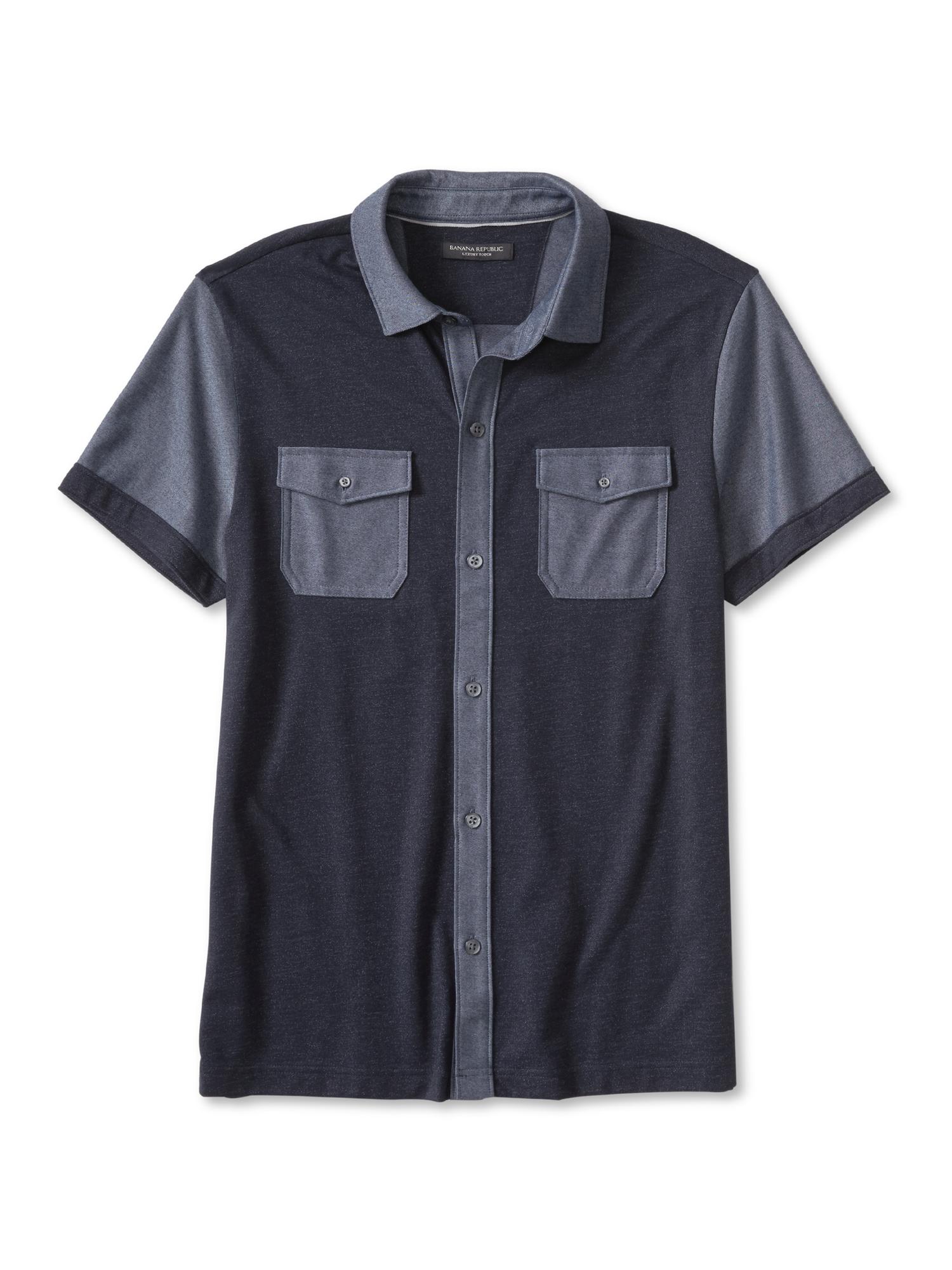 Luxe-Touch Short-Sleeve Utility Shirt