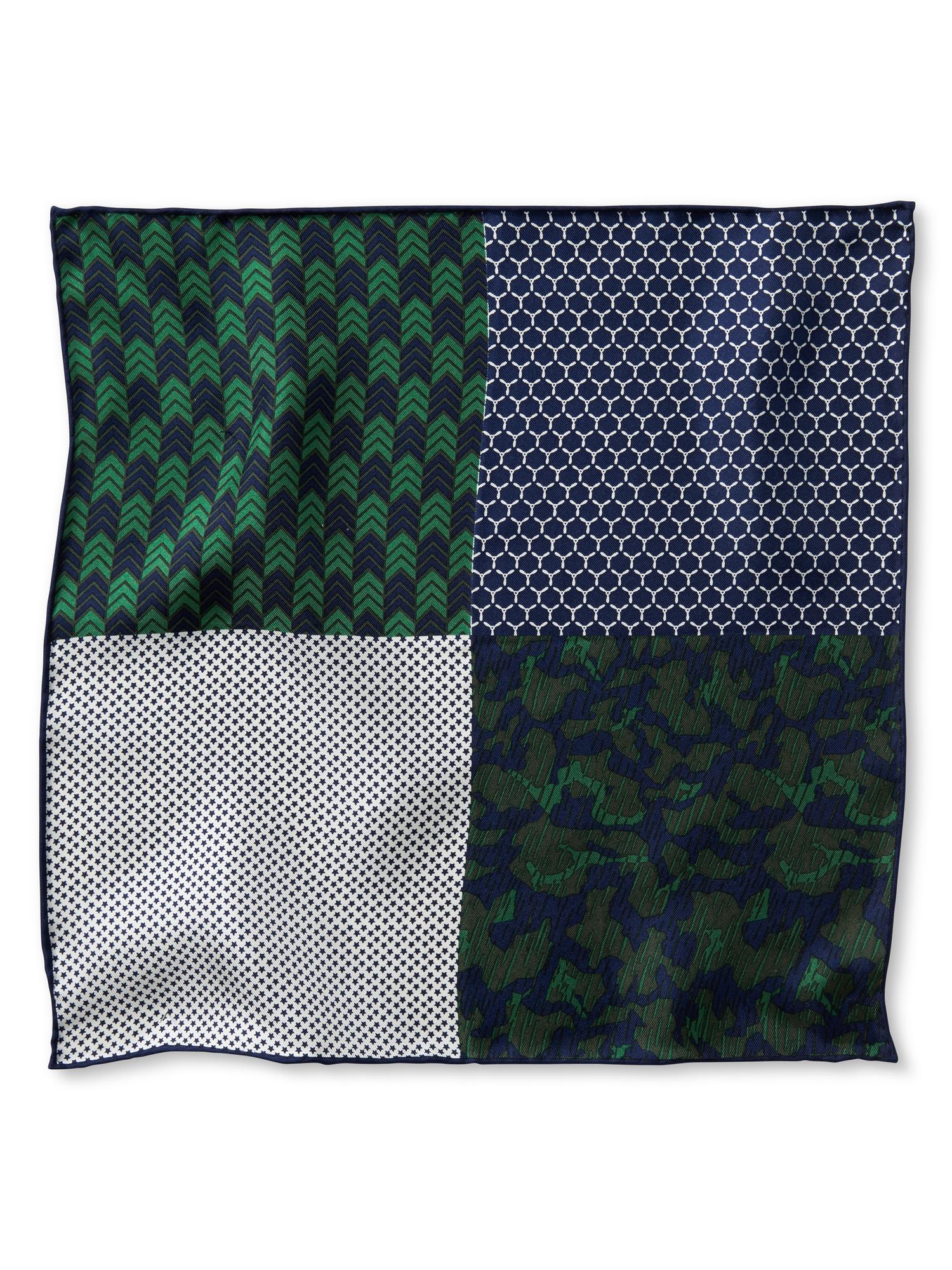 Four-in-One Military Silk Pocket Square