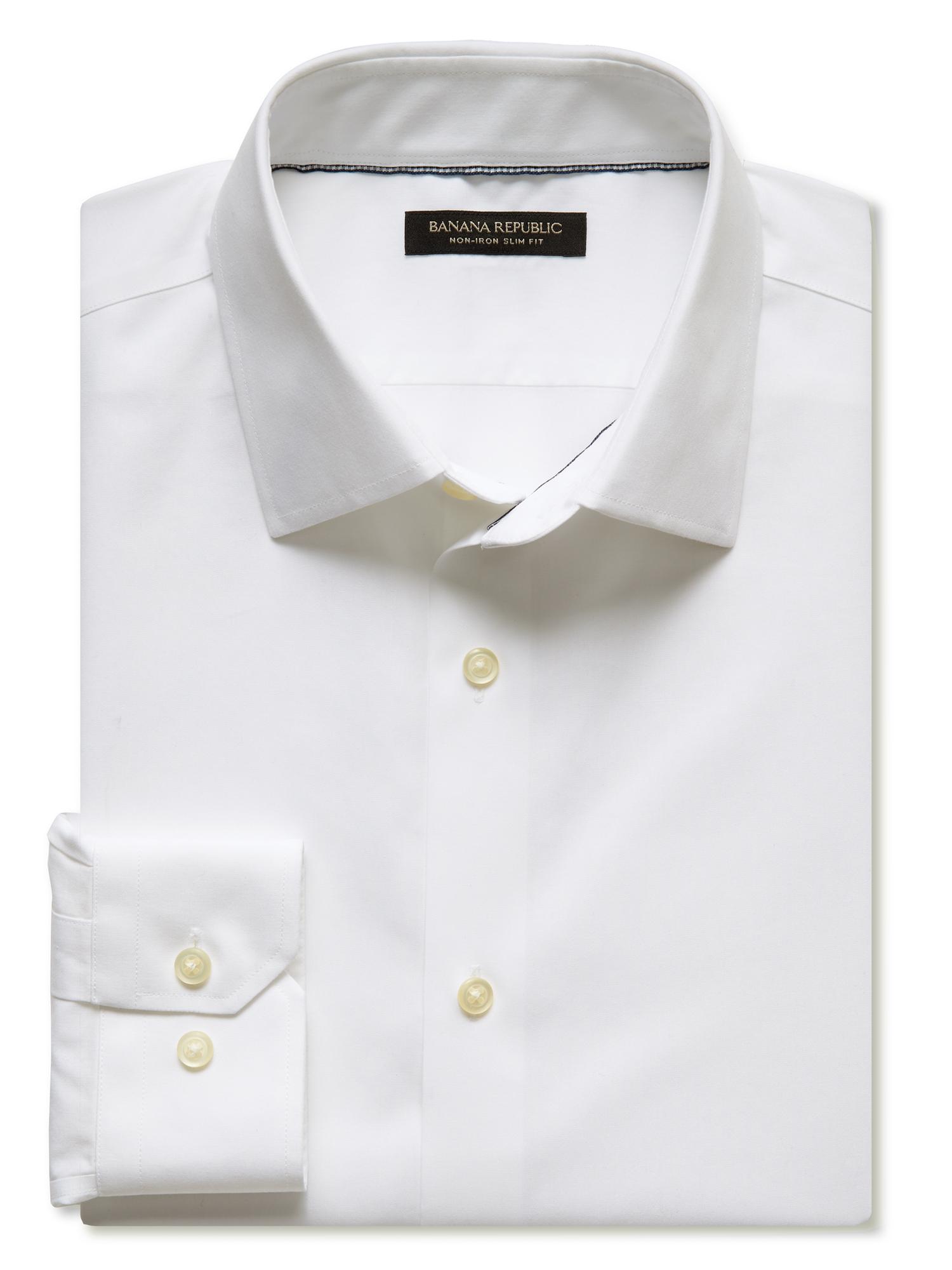Camden-Fit Non-Iron White Shirt