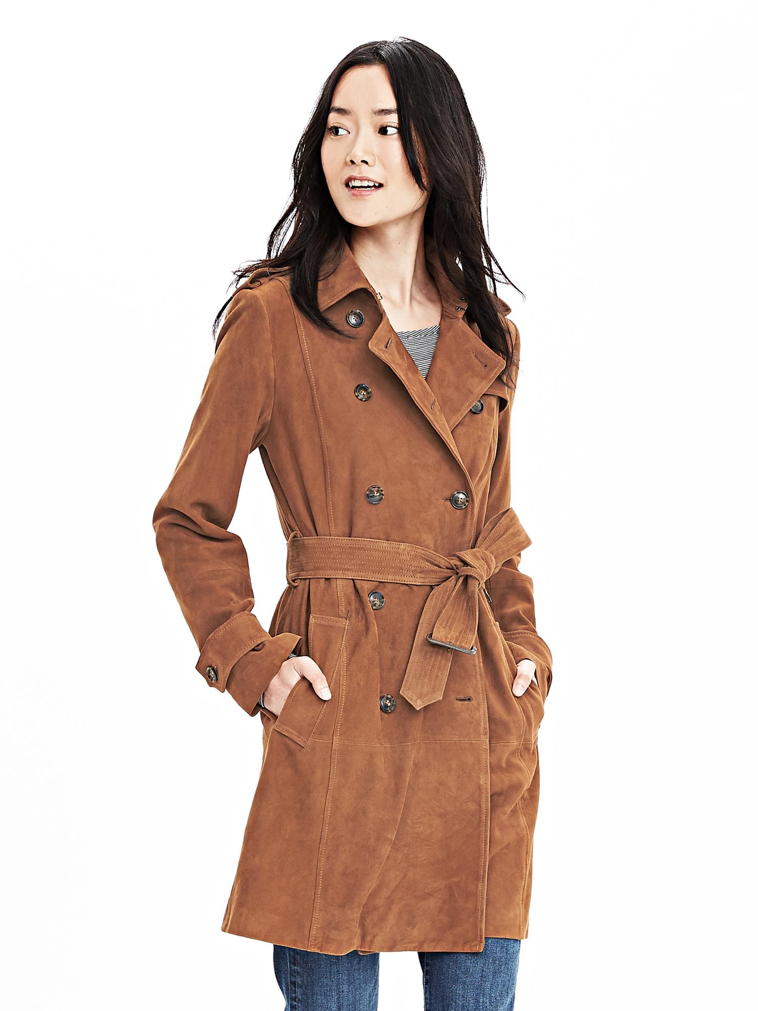 Suede Trench