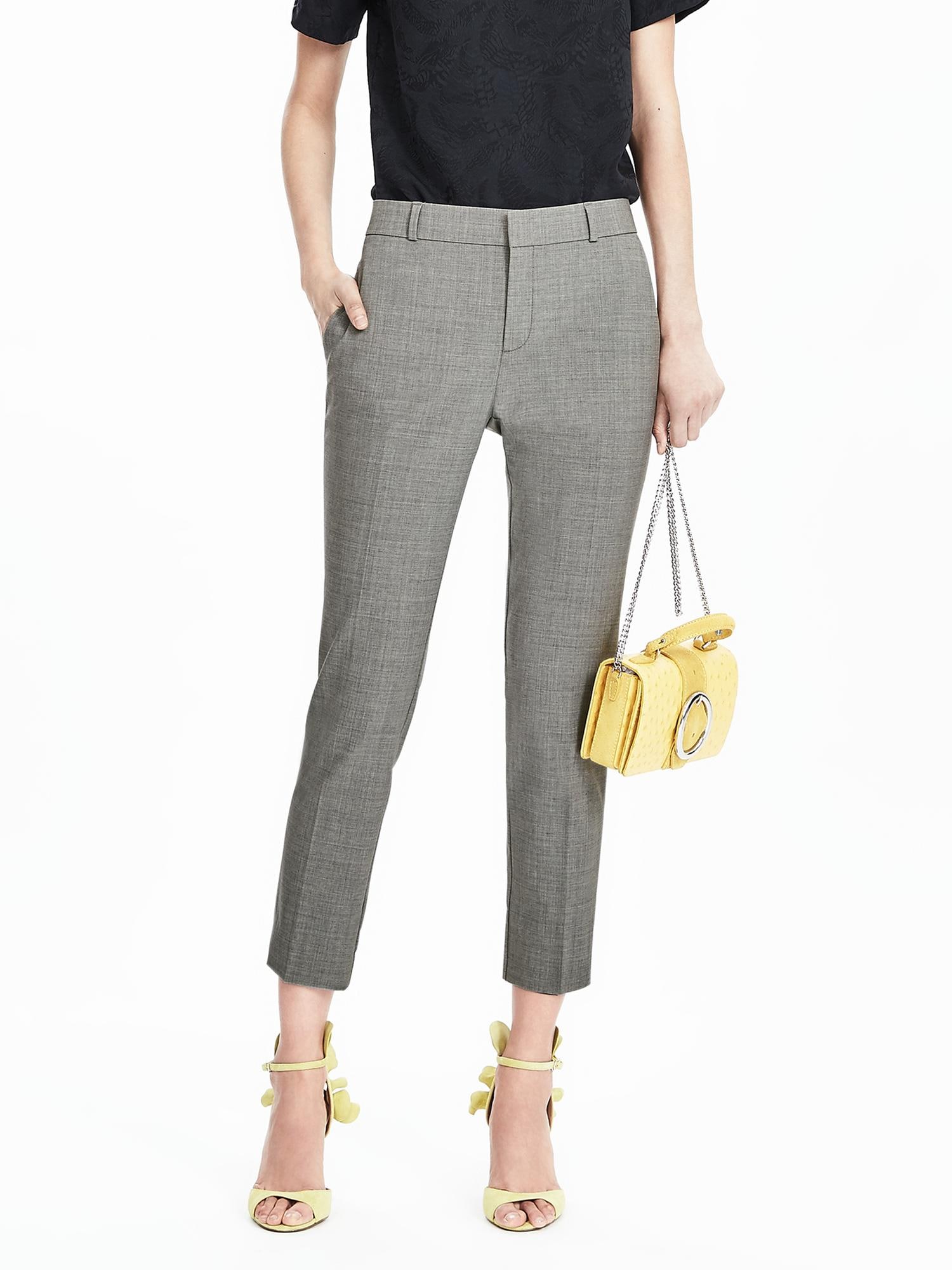 Avery Straight-Fit Italian Wool Ankle Pant