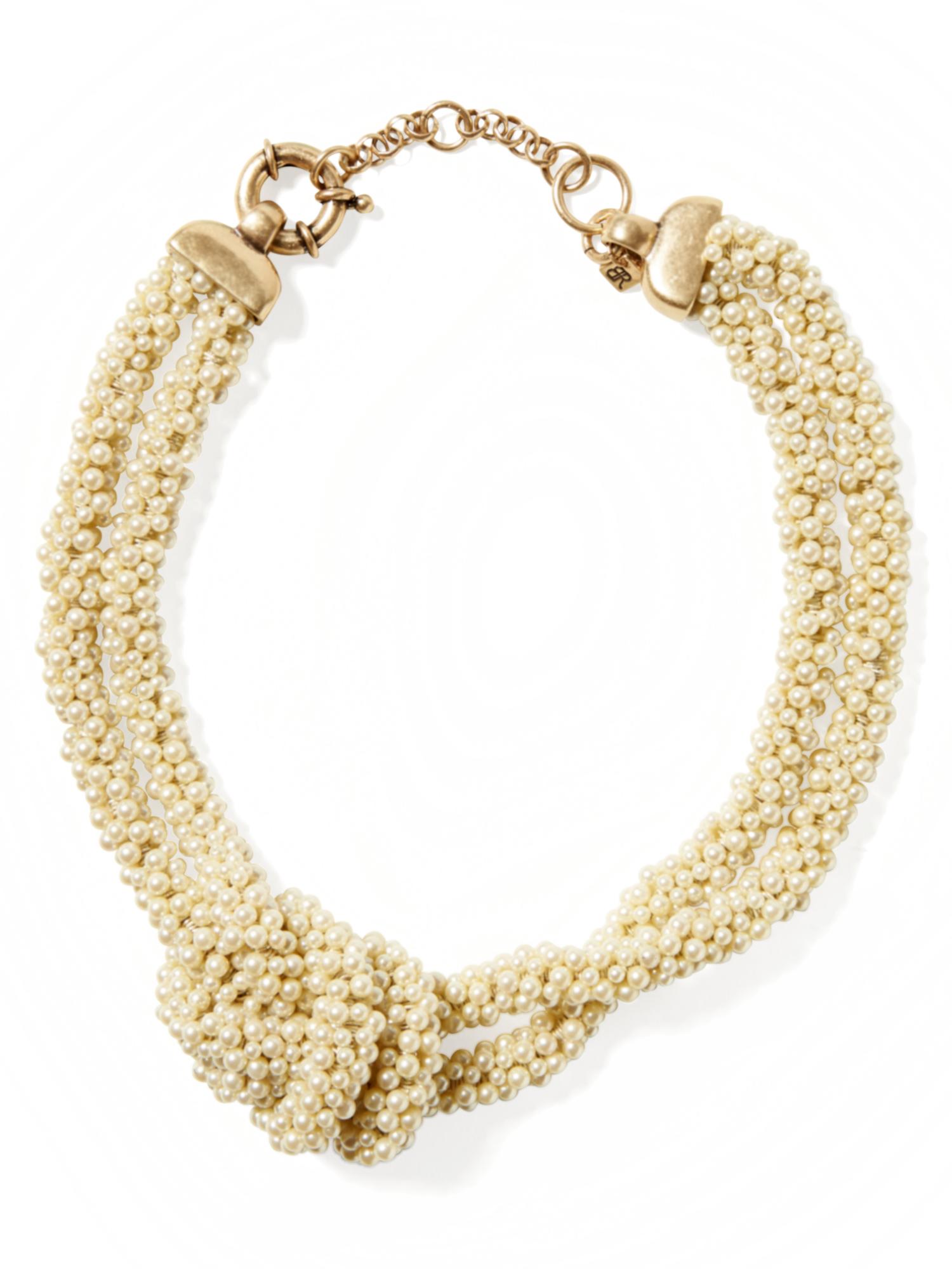 Mixed-Up Pearl Knot Necklace