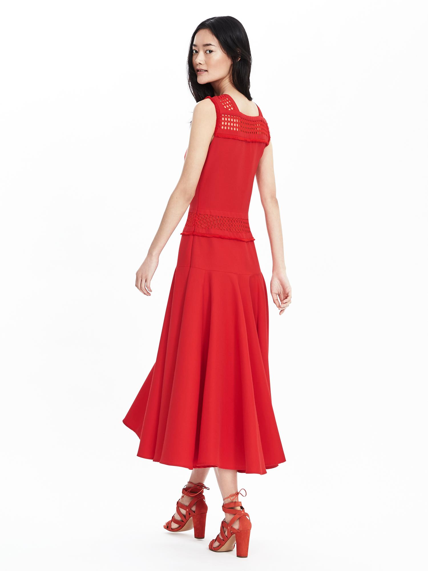 Timo Weiland Collection Red Fit-and-Flare Dress