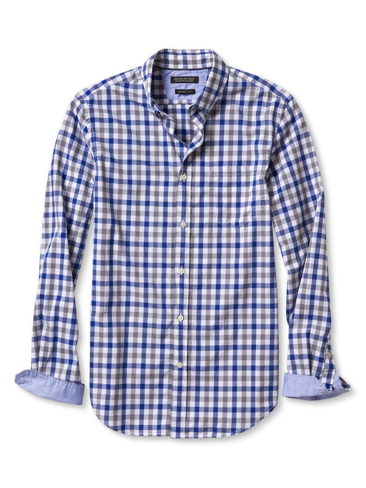 Grant-Fit Custom 078 Wash Tonal Gingham Shirt