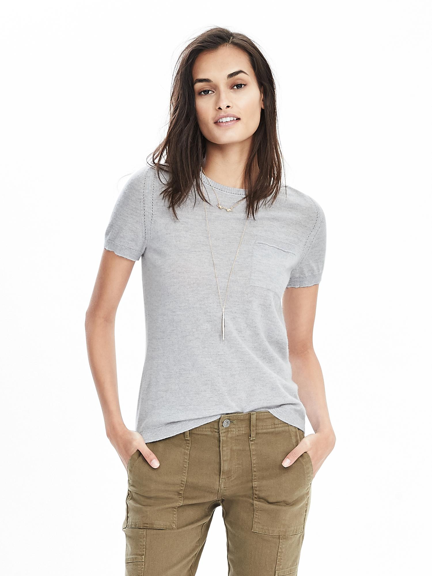 Todd & Duncan Short-Sleeve Cashmere Sweater